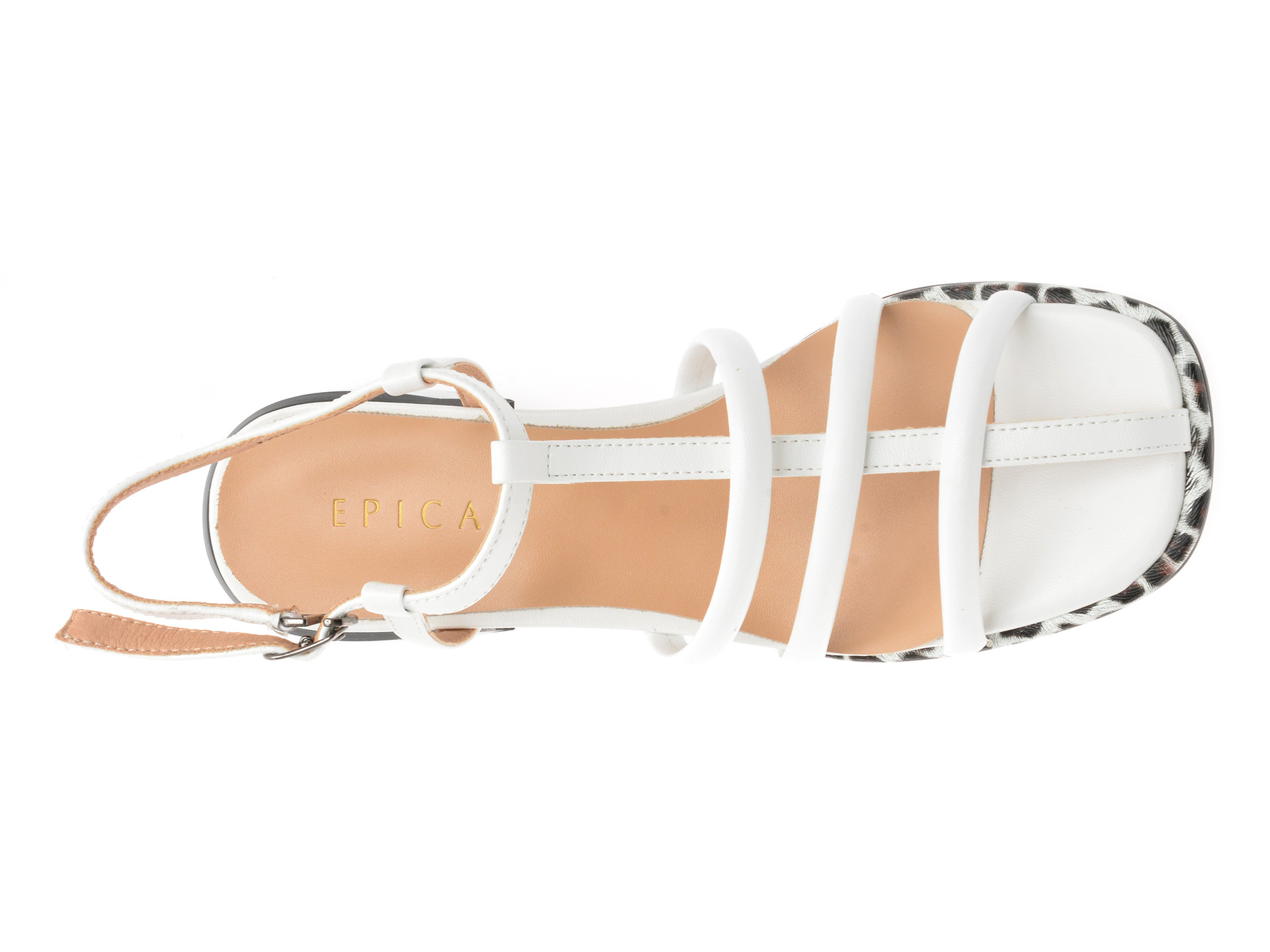 Sandale EPICA albe, 291298, din piele naturala