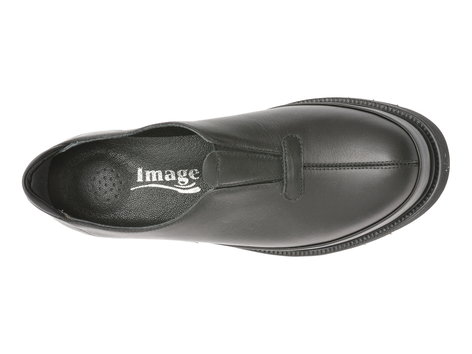 Pantofi IMAGE negri, 5763537, din piele naturala