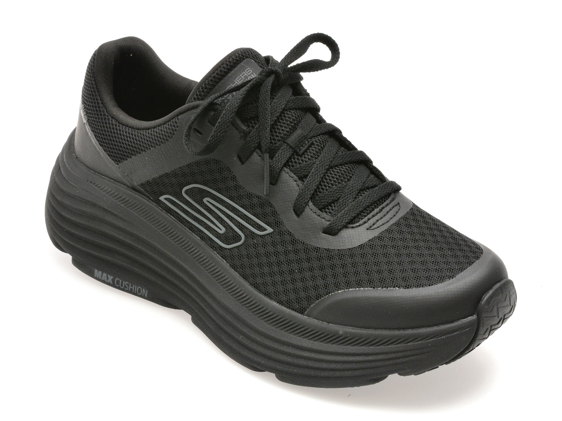 Pantofi sport SKECHERS negri, MAX CUSHIONING ENDEAVOUR, din material textil