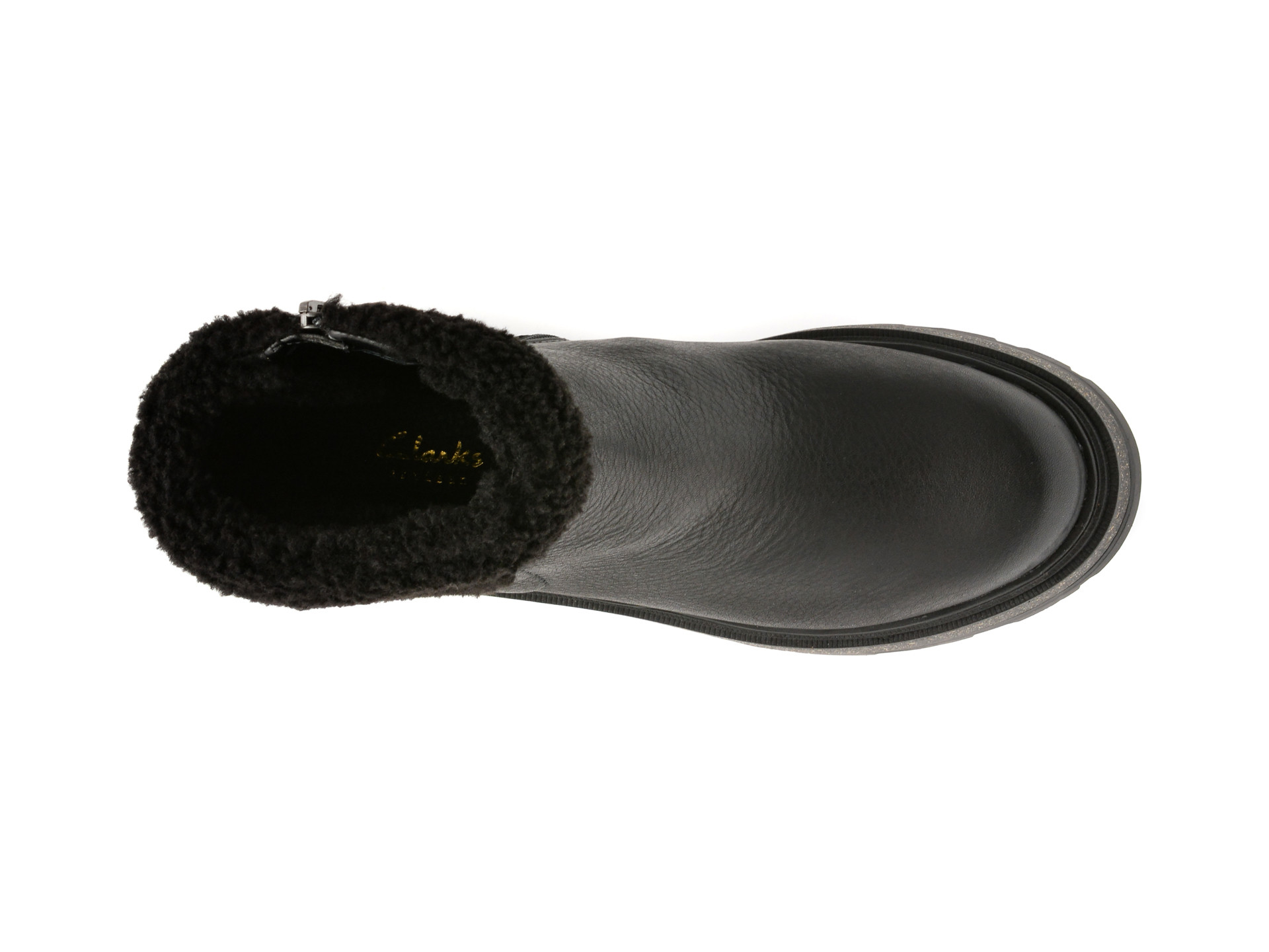 Ghete CLARKS negre,  HENCROFT MADI WP, din piele naturala