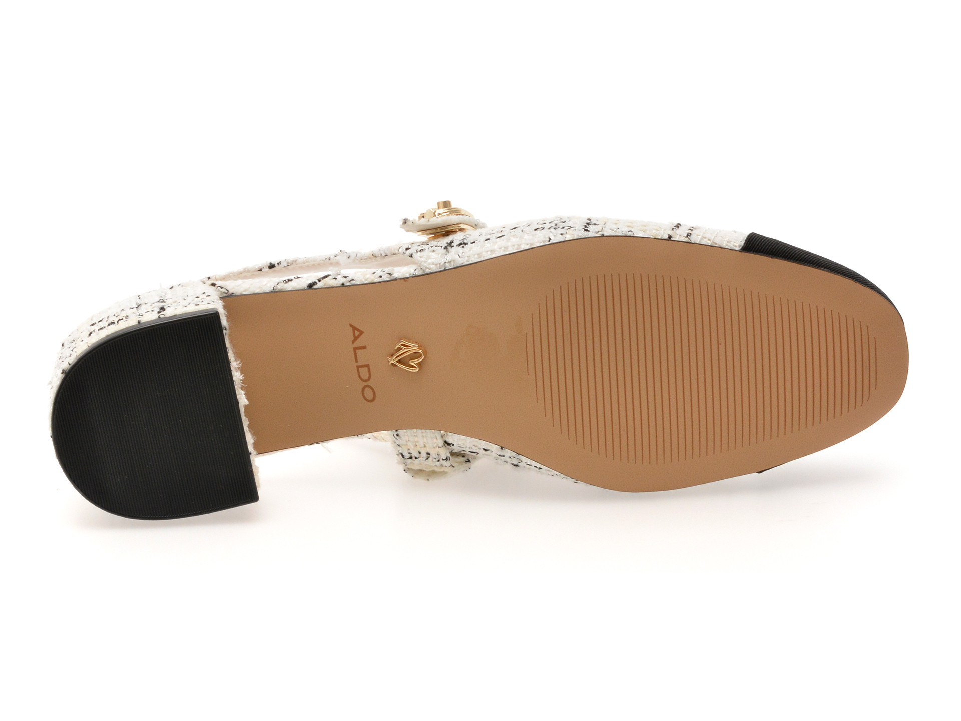 Pantofi ALDO alb-negru, AGATHE 122, din material textil
