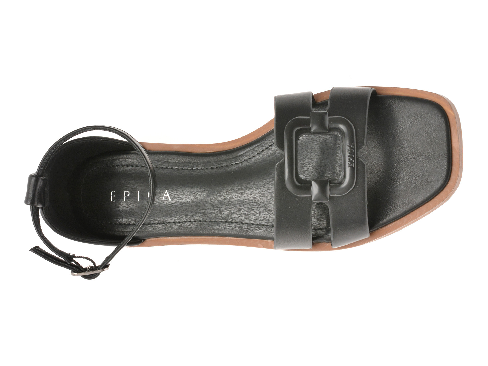 Sandale EPICA negre, 82988, din piele ecologica