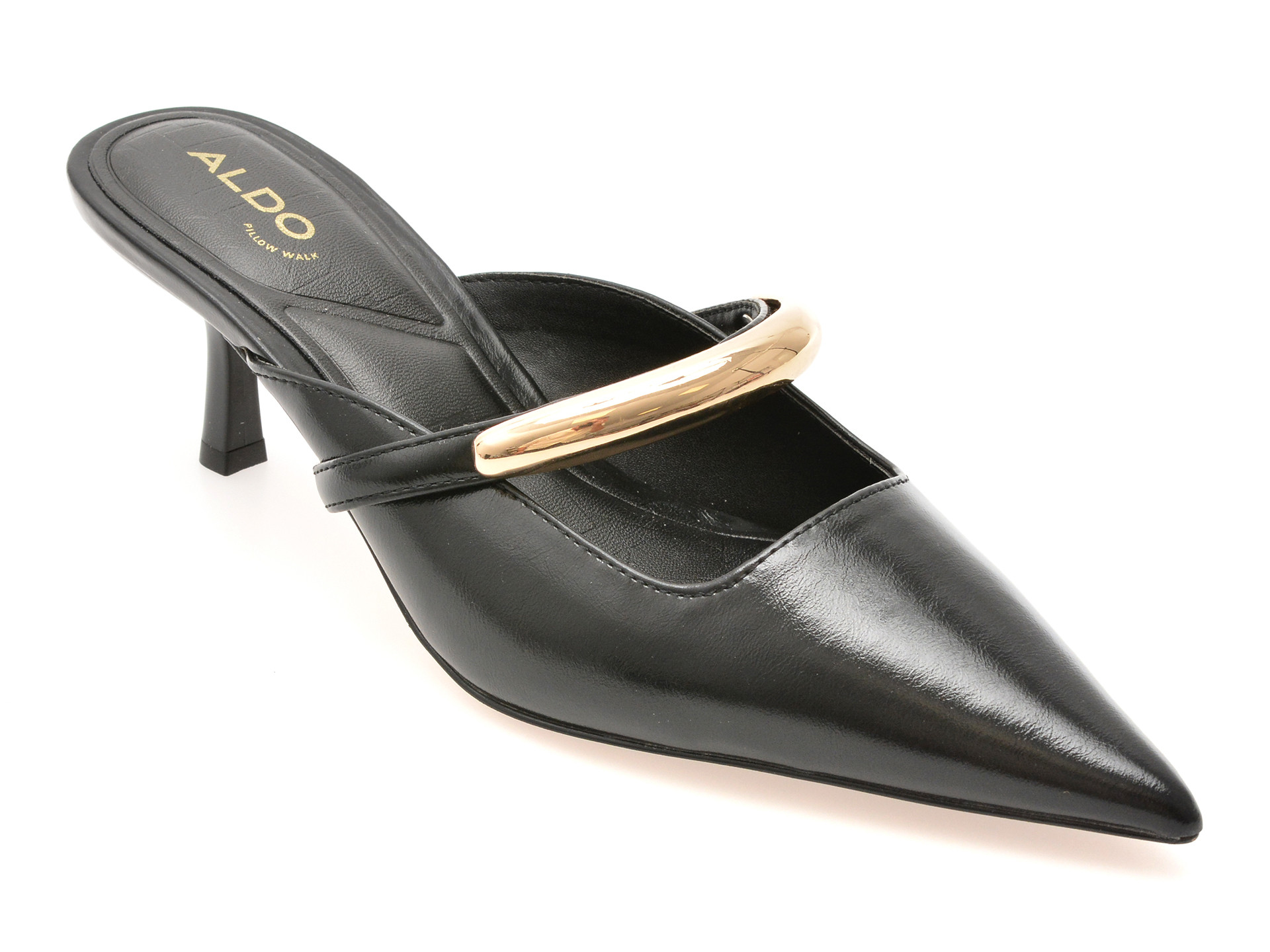 Papuci eleganti ALDO negri, KAILIDDA 001, din piele ecologica