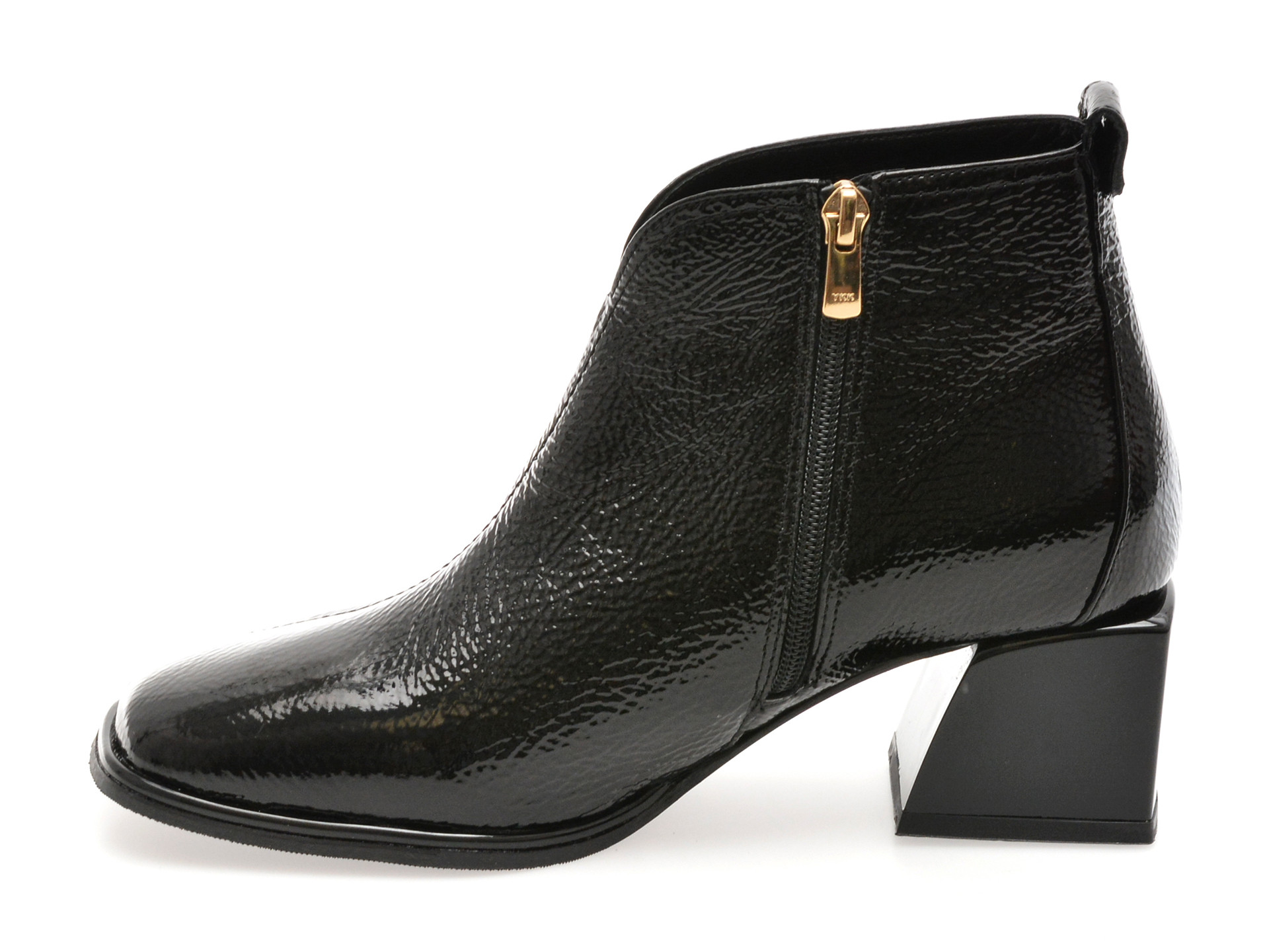 Ghete EPICA negre, 2771039, din piele naturala lacuita