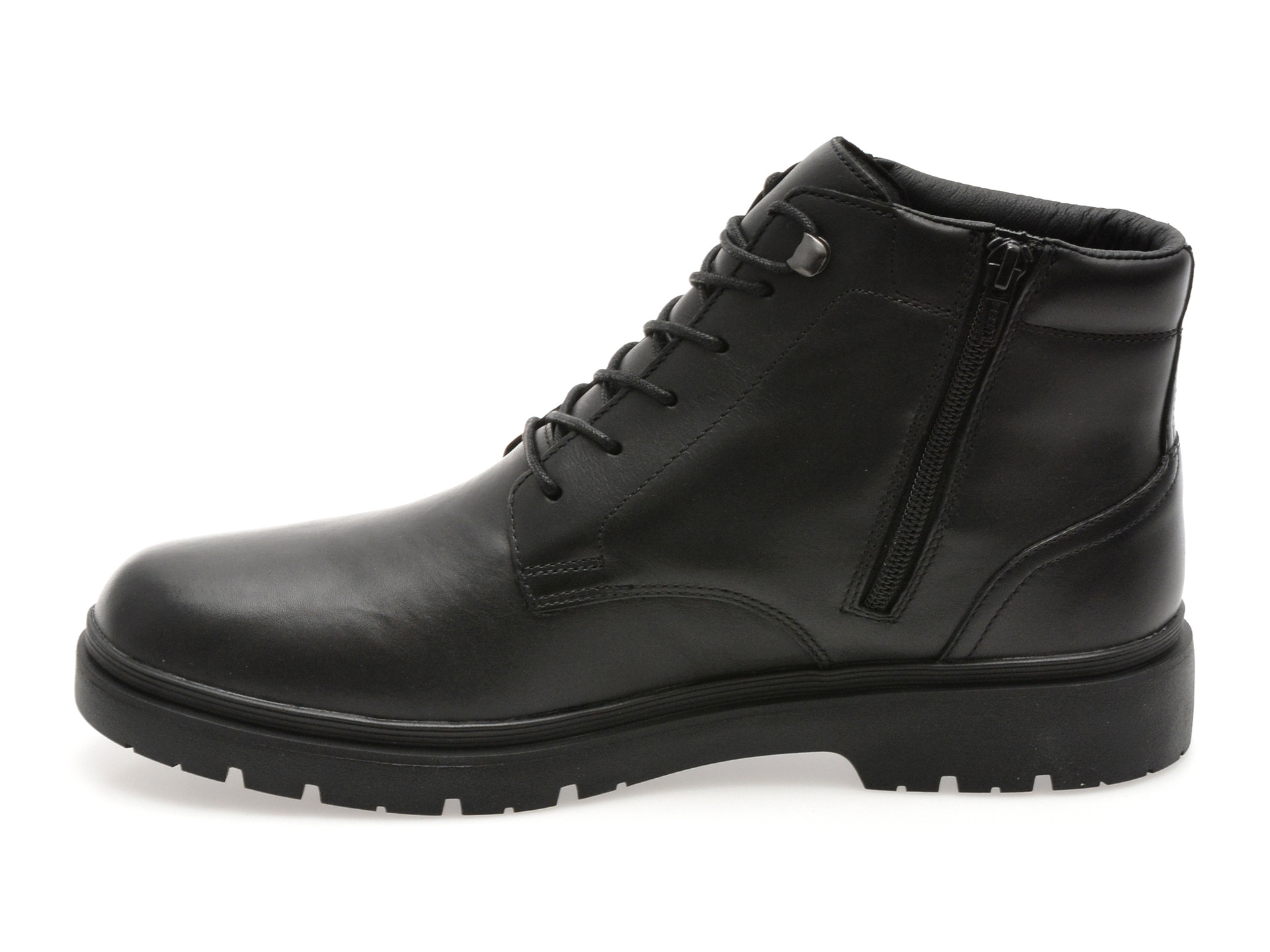 Ghete GEOX negre, U56HNA, din piele naturala