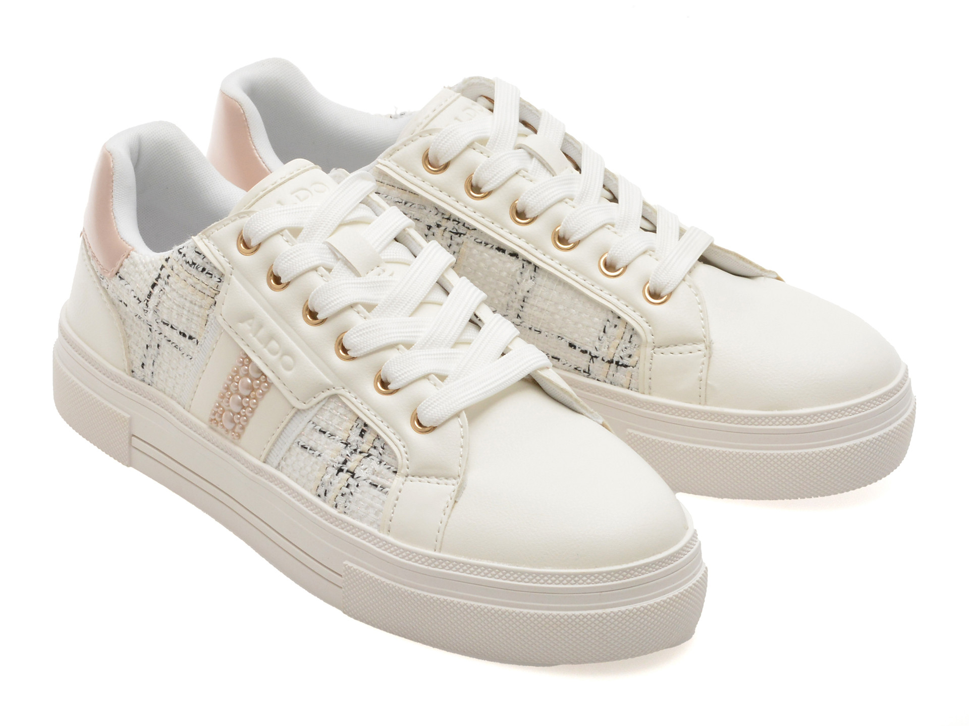 Pantofi sport ALDO alb, BERENTERIEL 122, din material textil