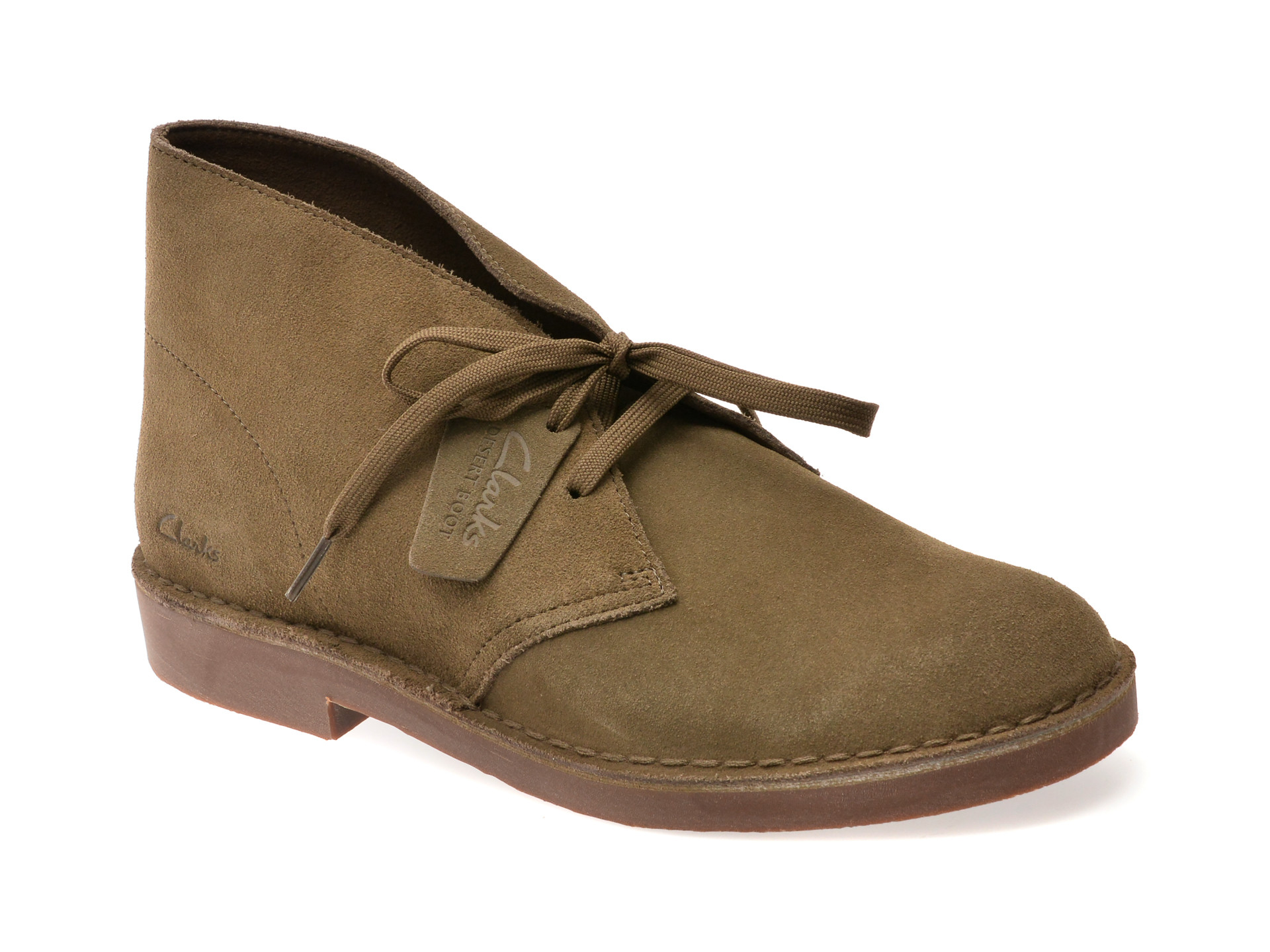 Ghete CLARKS kaki, DESERT BT EVO, din piele intoarsa