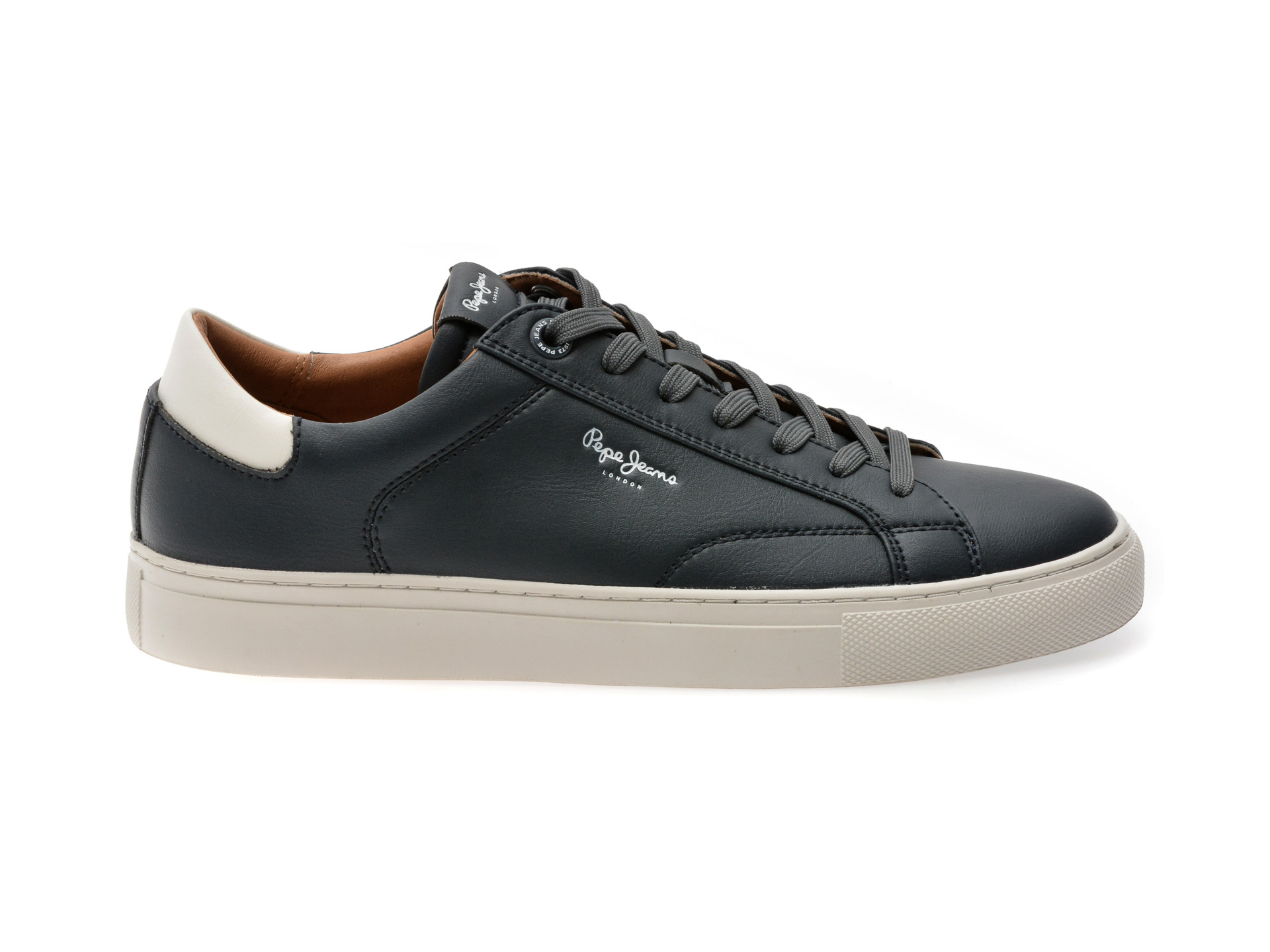 Pantofi sport PEPE JEANS bleumarin, JOE BASIC, din piele ecologica