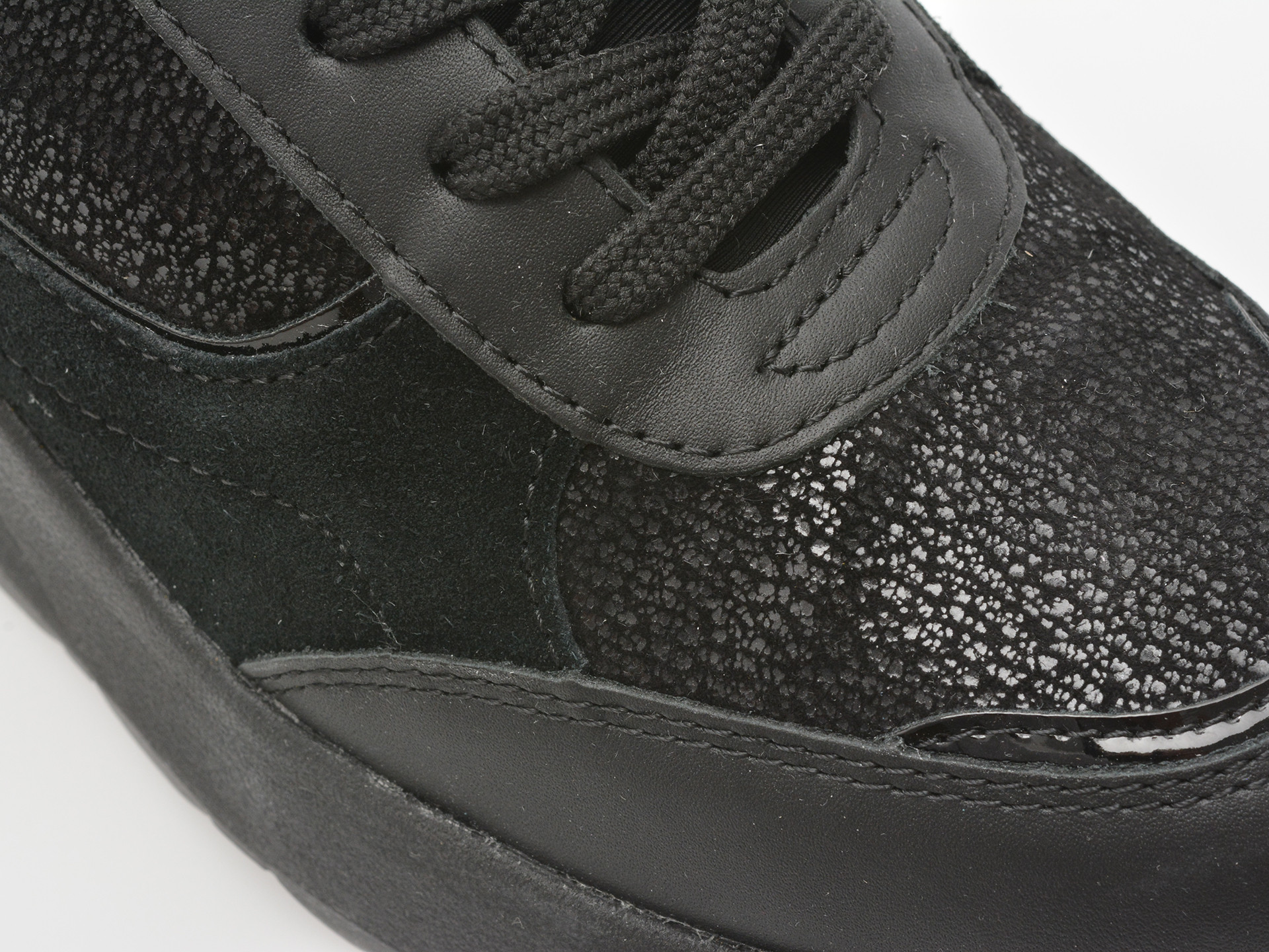 Pantofi sport GEOX negri, D45WAA, din piele naturala