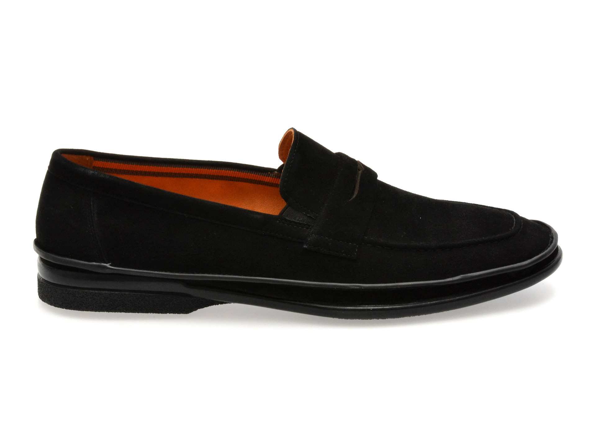 Mocasini EPICA negri, B483, din piele intoarsa