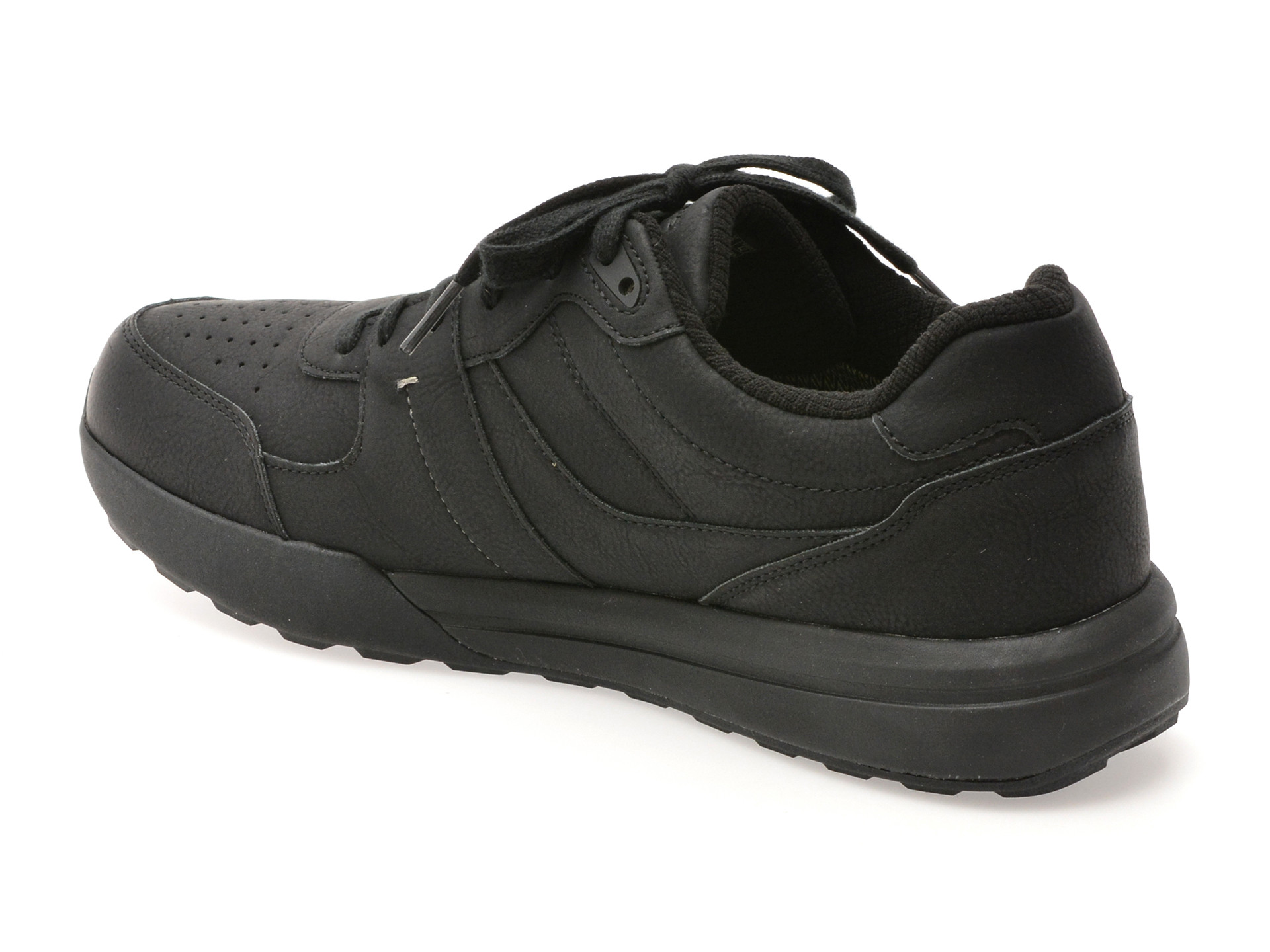 Pantofi sport SKECHERS negri, NETSON, din piele ecologica