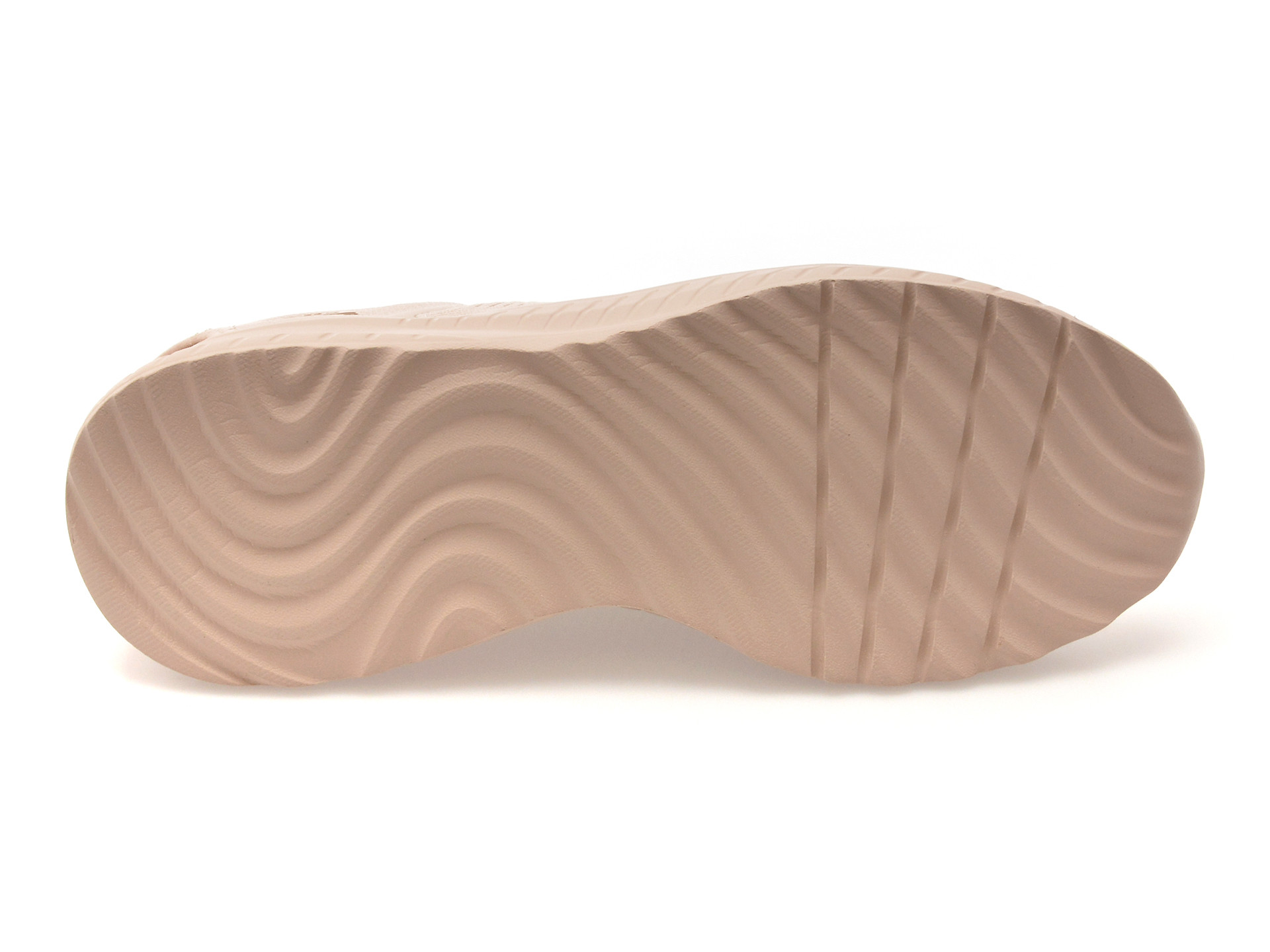 Pantofi sport SKECHERS nude, BOBS SQUAD CHAOS, din material textil