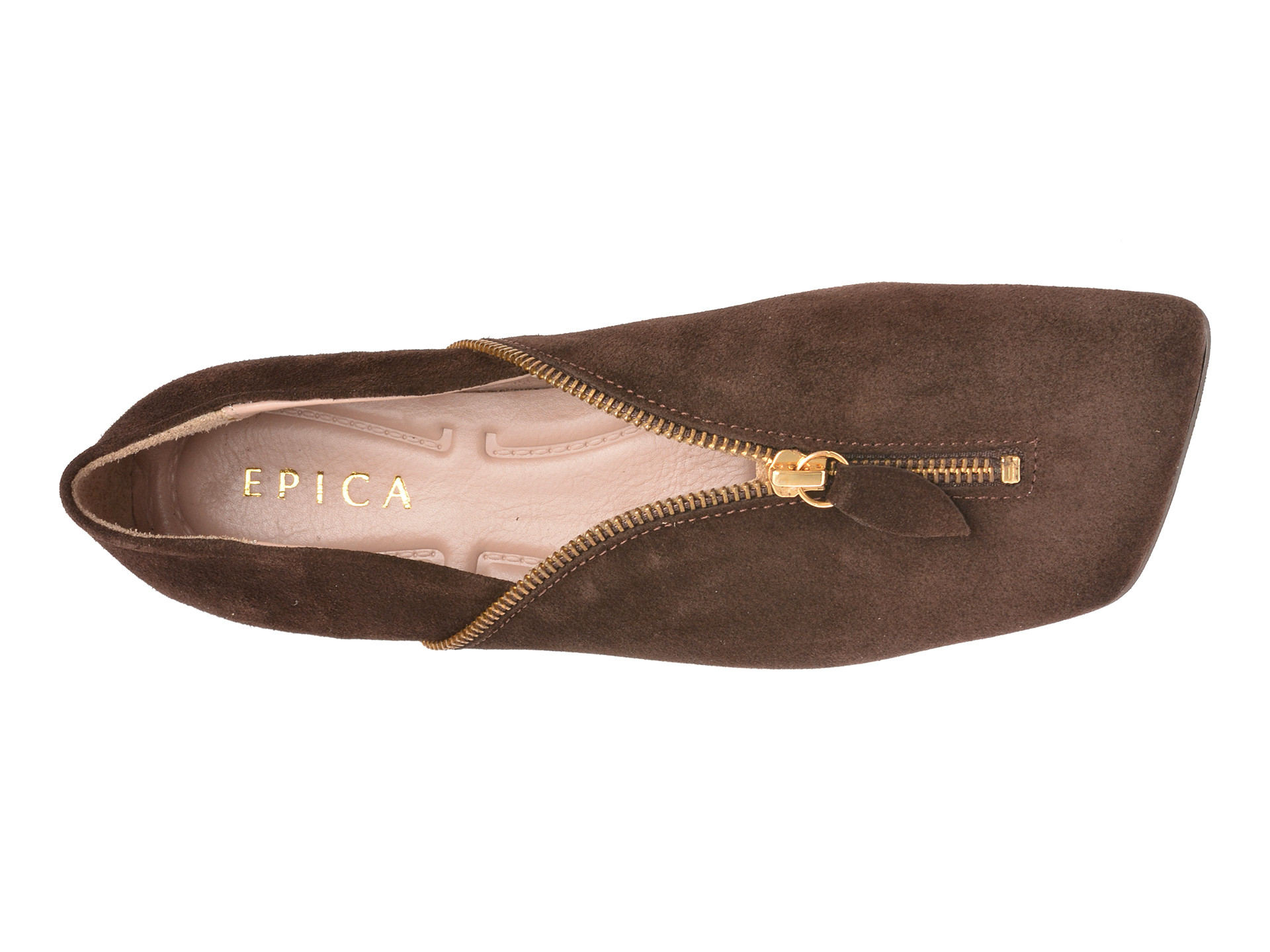 Pantofi EPICA maro, 1101416, din piele intoarsa