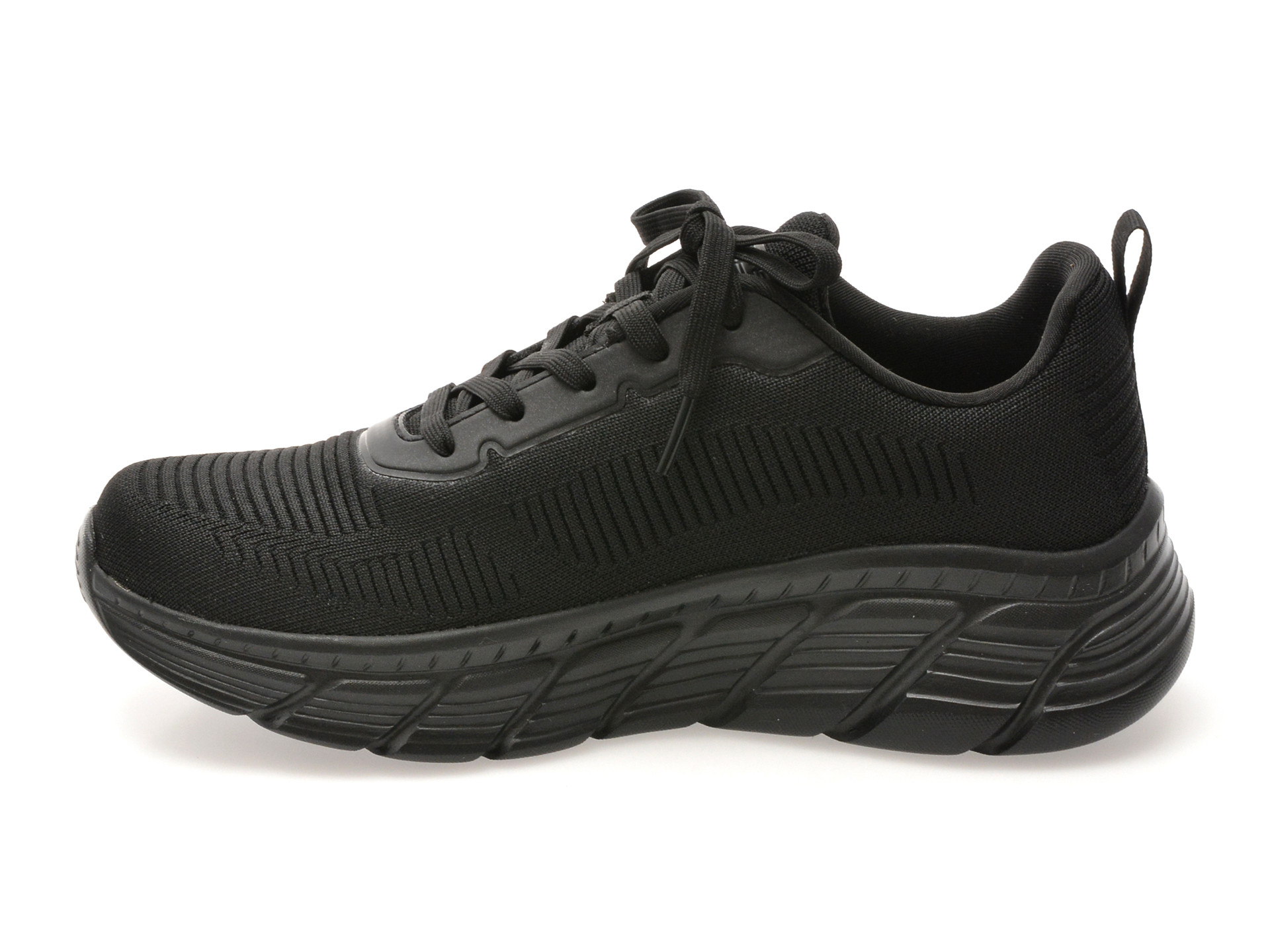 Pantofi sport SKECHERS negri, BOBS B FLEX HI, din material textil