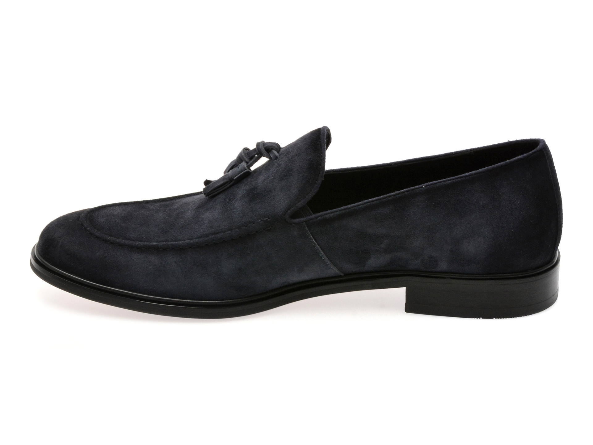 Mocasini eleganti EPICA albastri, J8365, din piele intoarsa