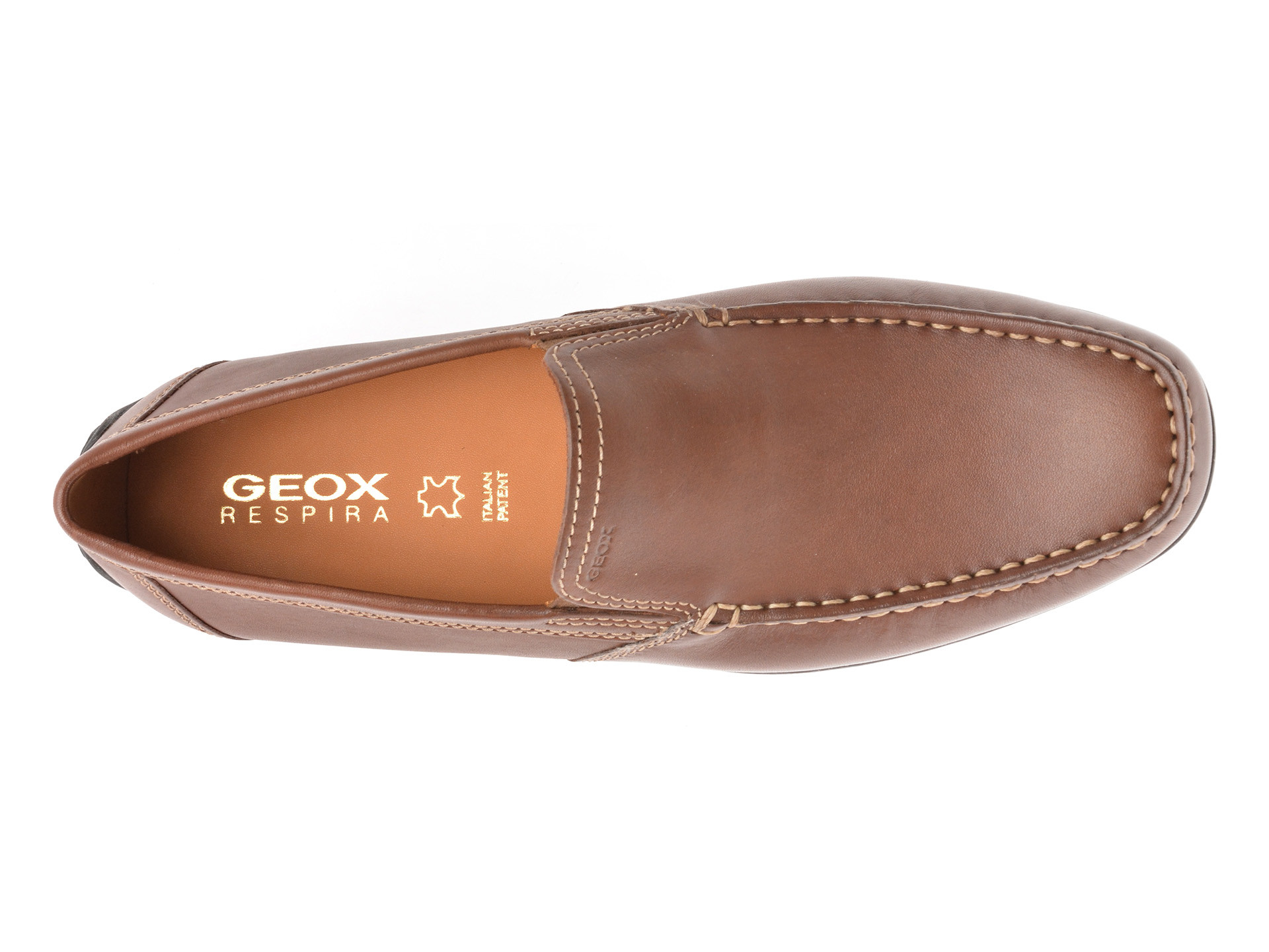 Mocasini GEOX maro, U1144V, din piele naturala