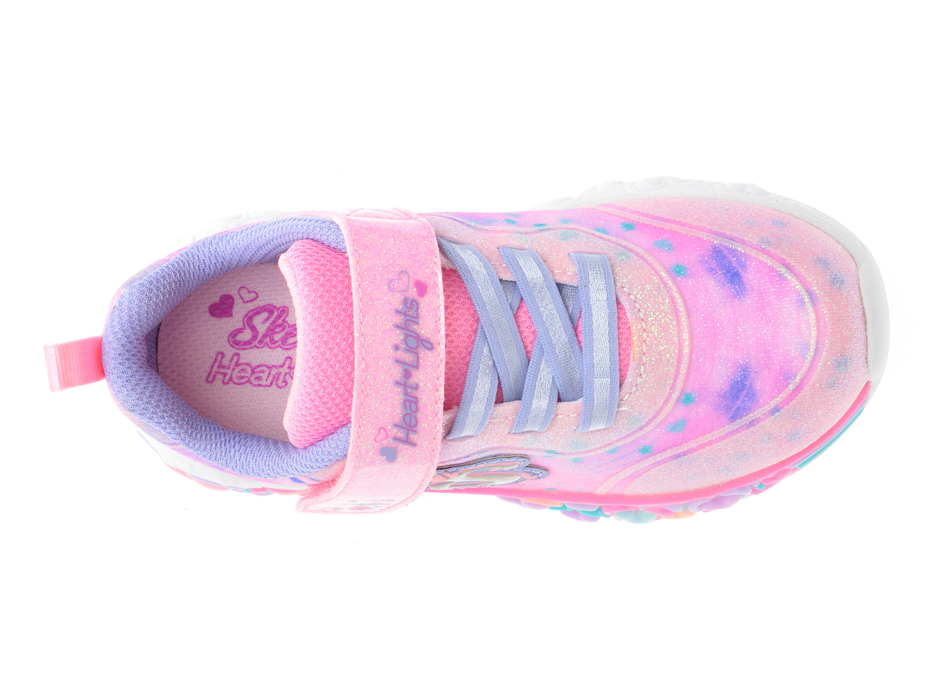 Pantofi sport skechers roz eternal heart lights din material textil kzlzj1111yk302696n