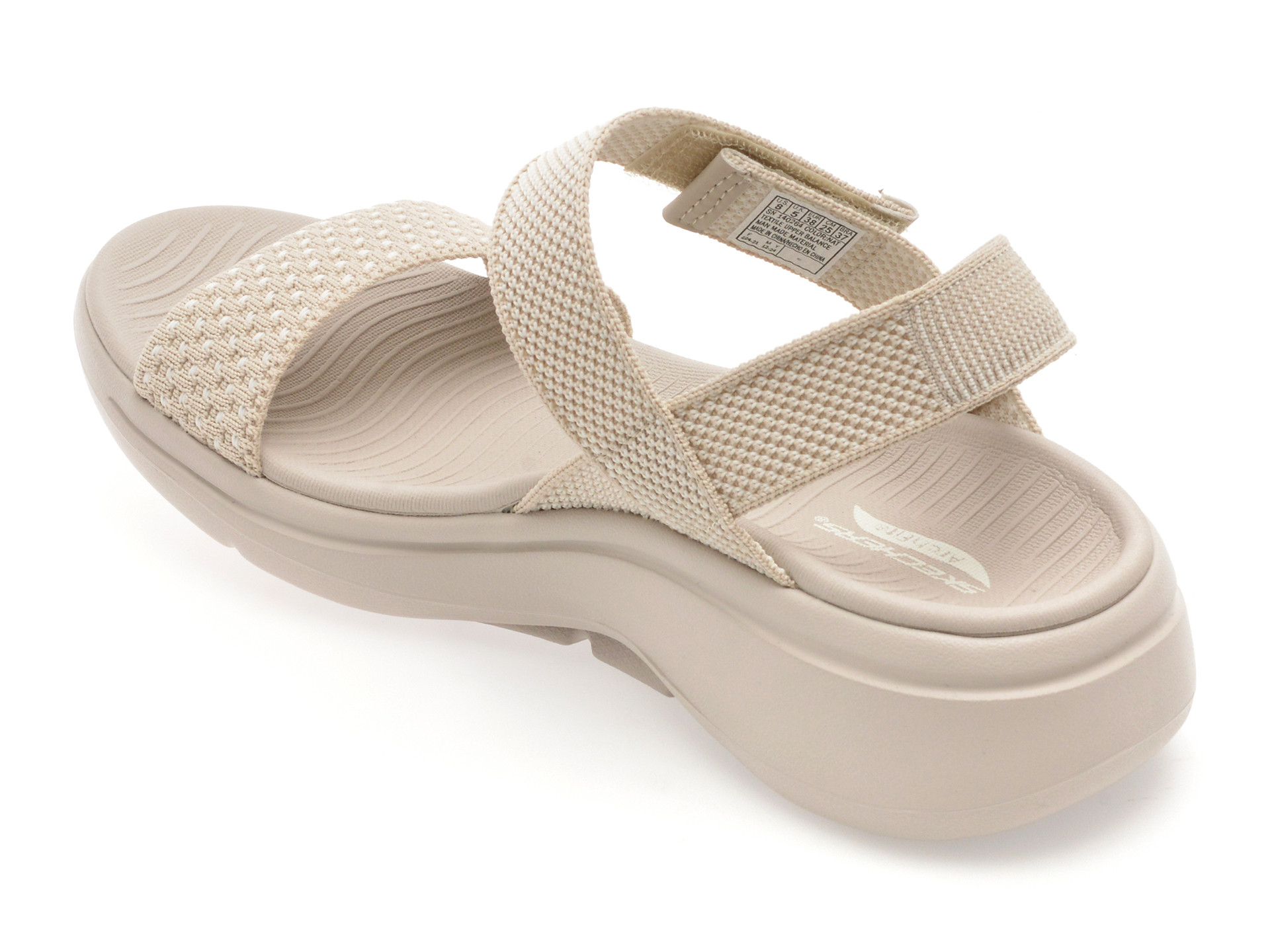 Sandale SKECHERS gri, KZGO WALK ARCH FIT, din material textil