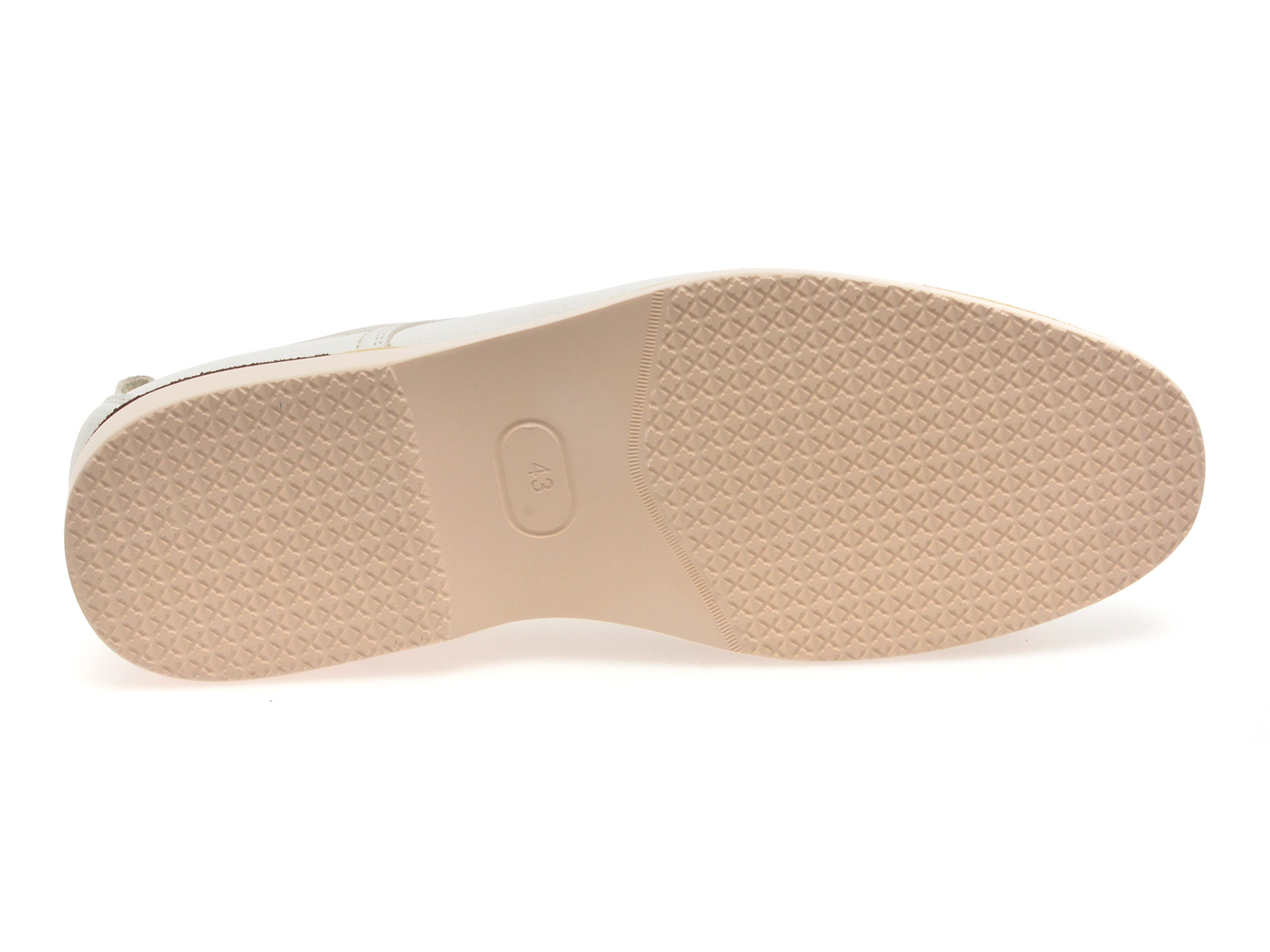 Pantofi EPICA albi, MC102, din piele naturala