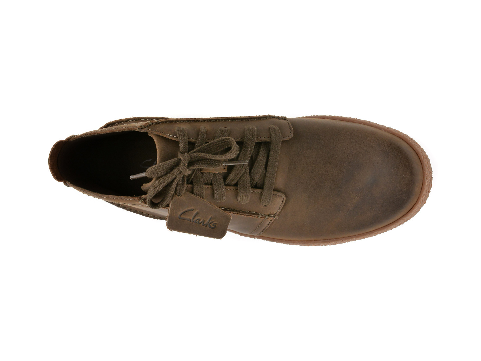 Ghete CLARKS kaki, STREETHILL MID, din nabuc