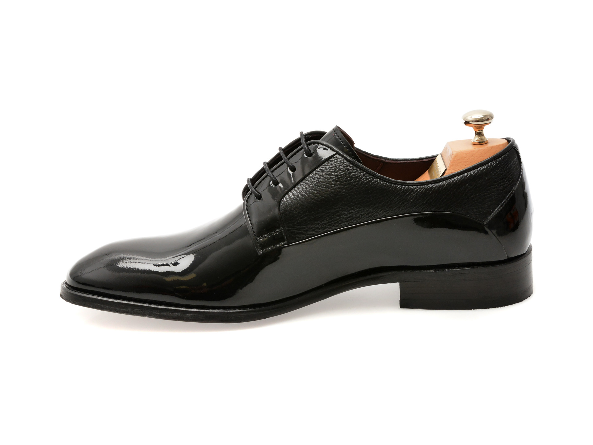 Pantofi elegante LE COLONEL negri, 49829, din piele naturala lacuita