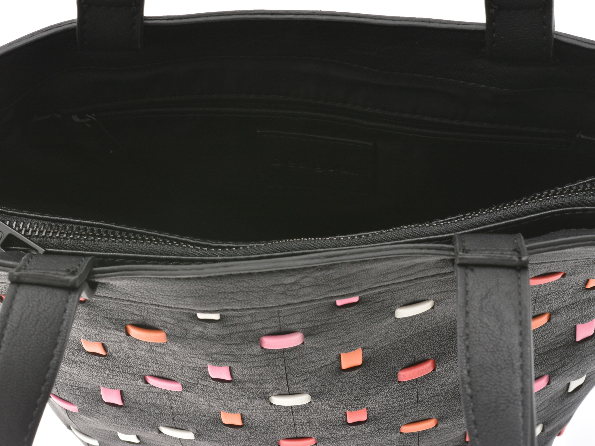 Geanta DESIGUAL neagra, SAXPC2, din piele ecologica