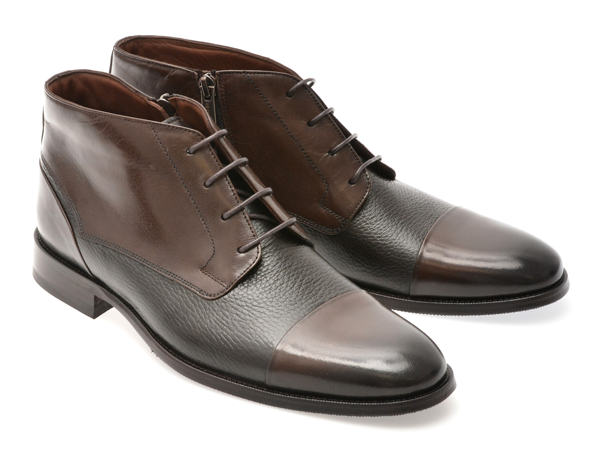 Ghete elegante LE COLONEL maro, 40929, din piele naturala