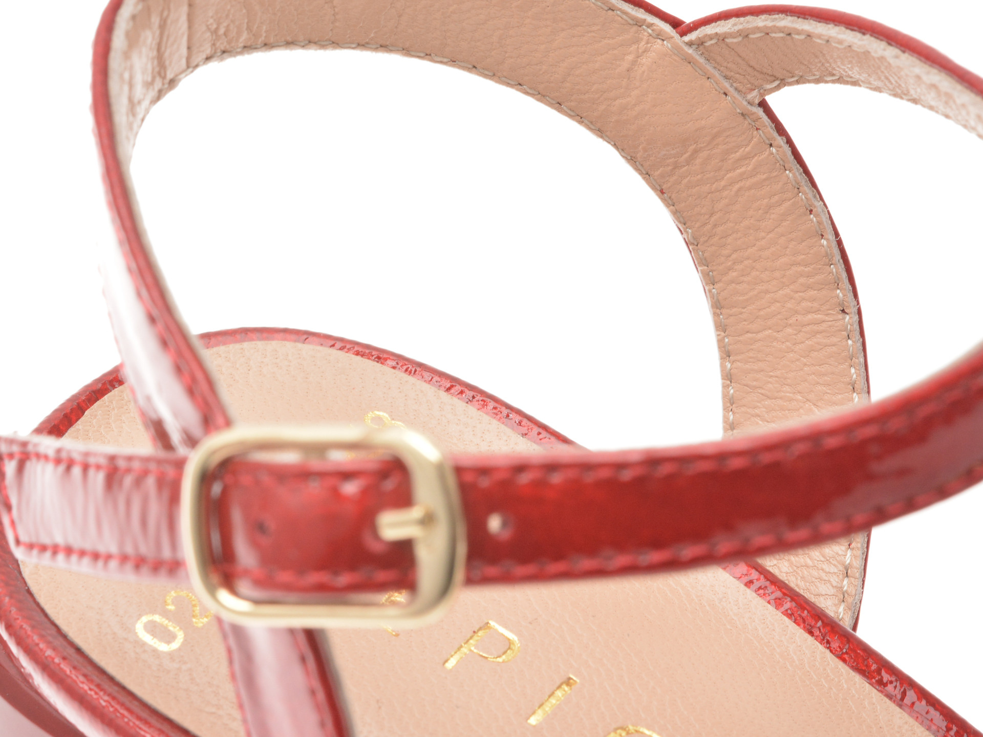 Sandale epica rosii 6020255 din piele naturala lacuita