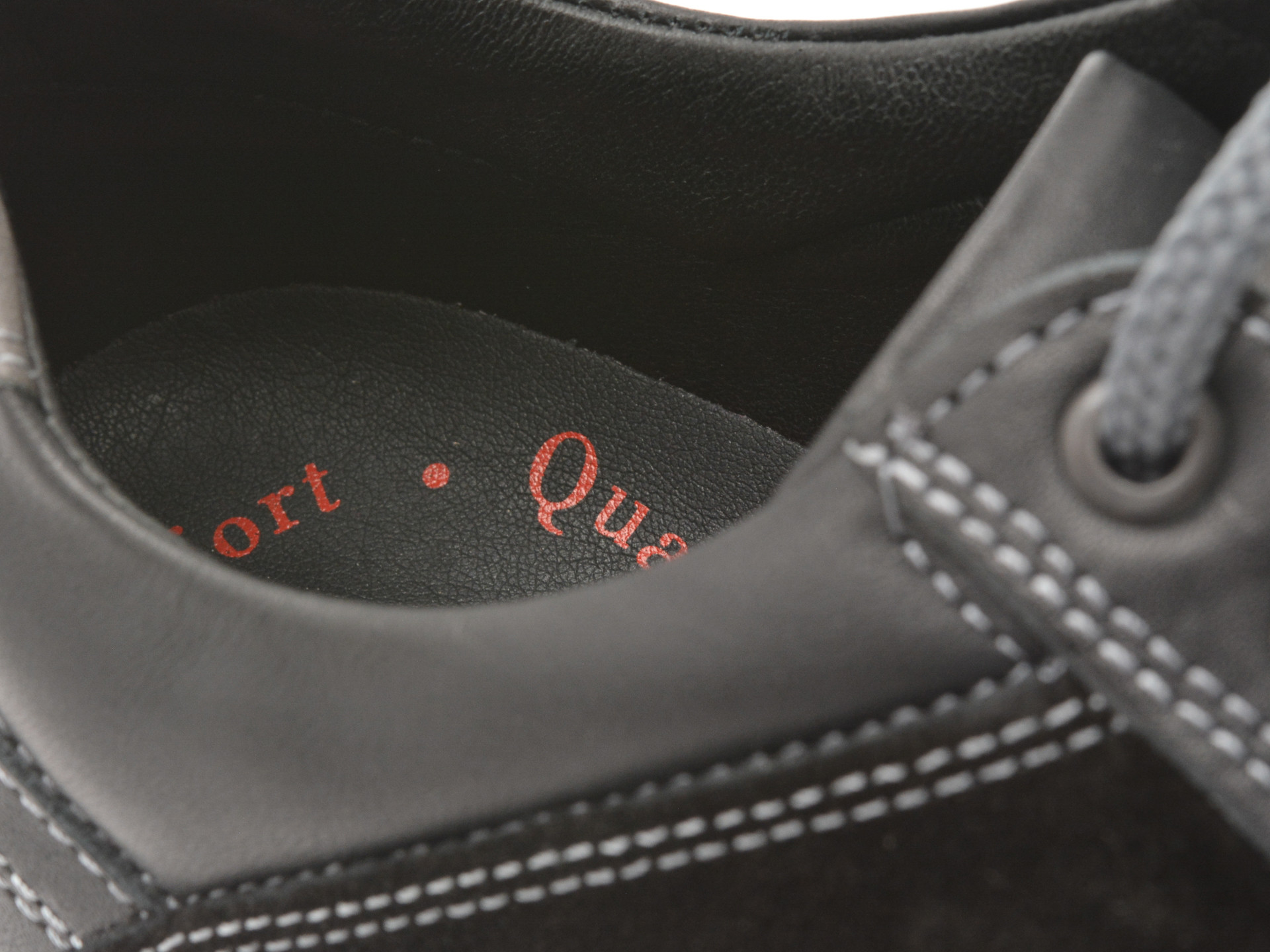 Pantofi sport OTTER negri, 1374, din piele naturala