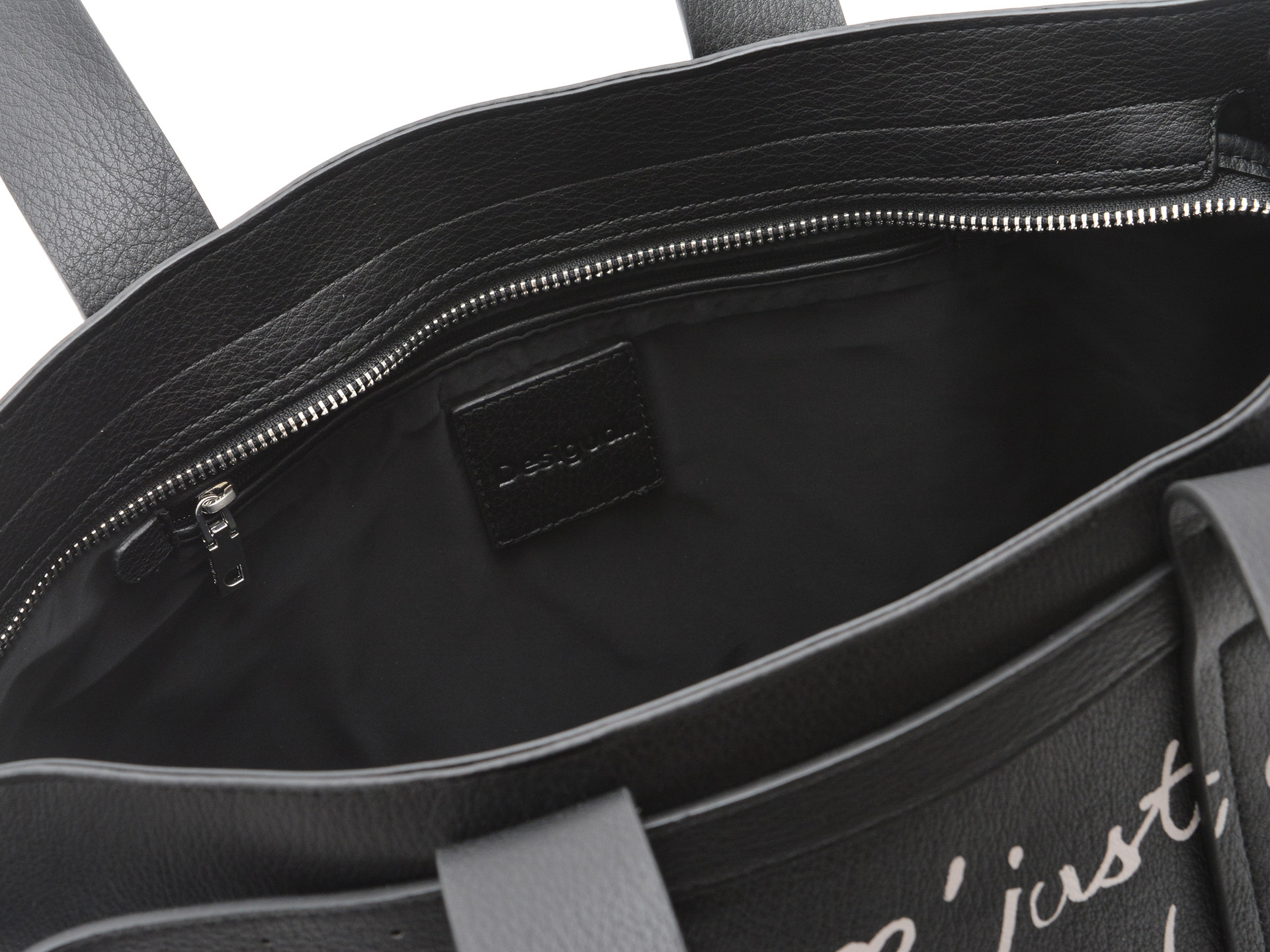 Geanta DESIGUAL neagra, WAXPA5, din piele ecologica