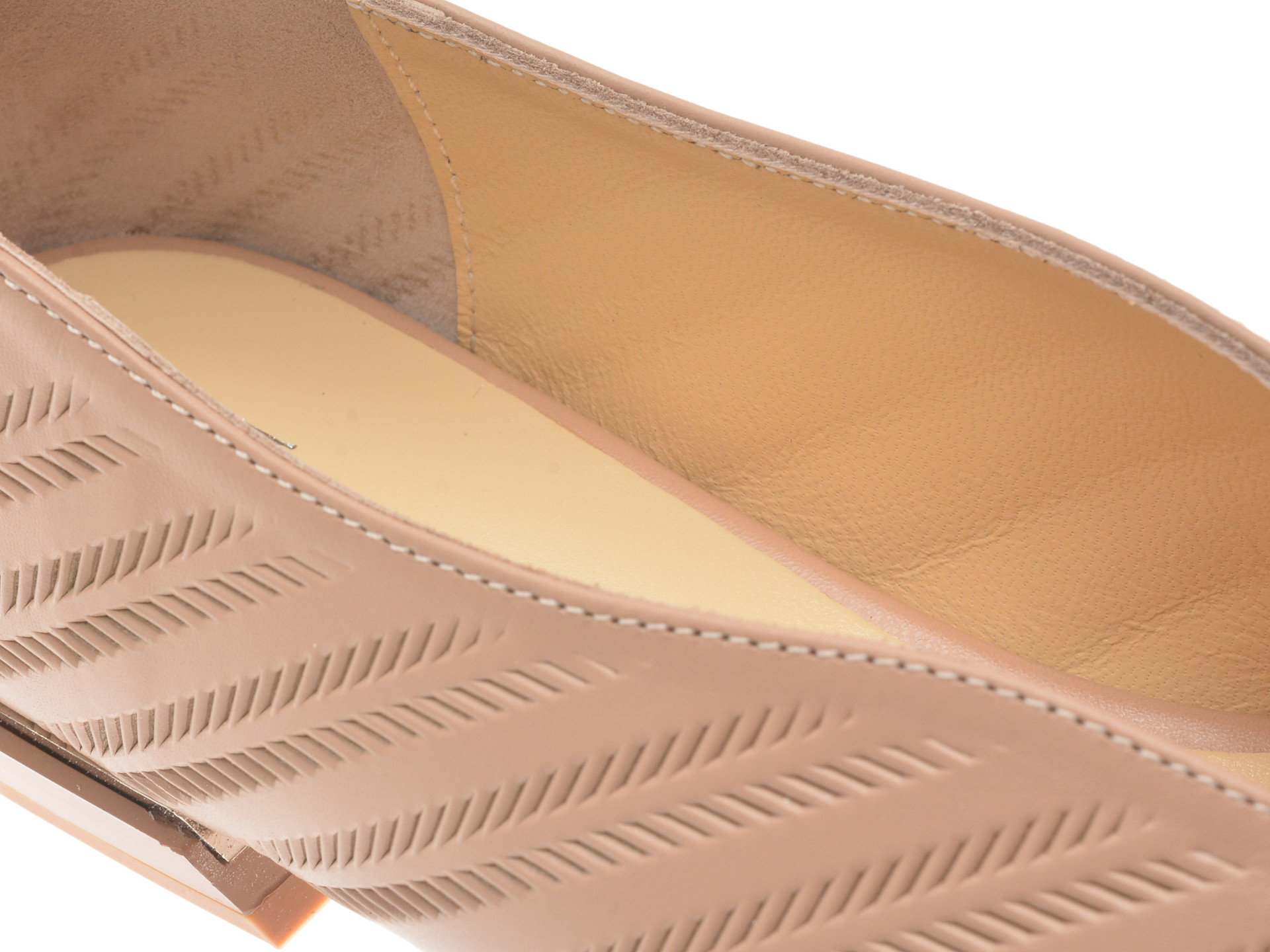 Pantofi IMAGE bej, 167119, din piele naturala