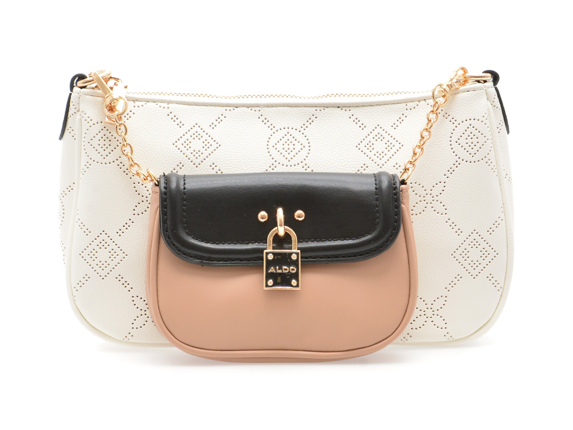 Geanta ALDO alba, AMIDA 168, din piele ecologica