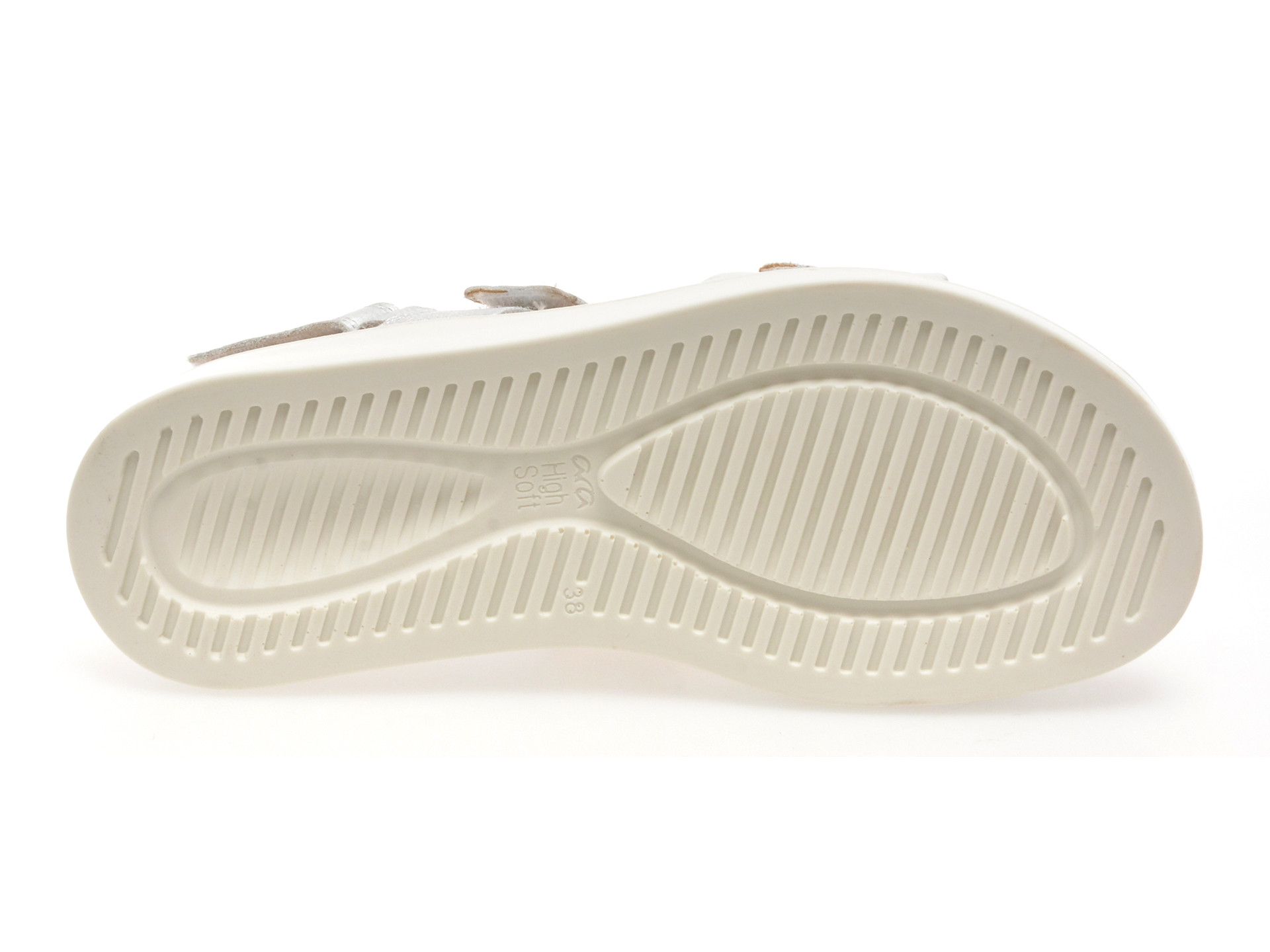 Sandale ARA argintii, 21401, din piele naturala