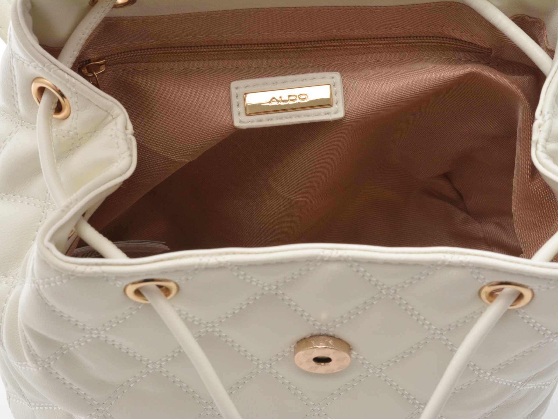 Rucsac ALDO alb, OCAELI 100, din piele ecologica