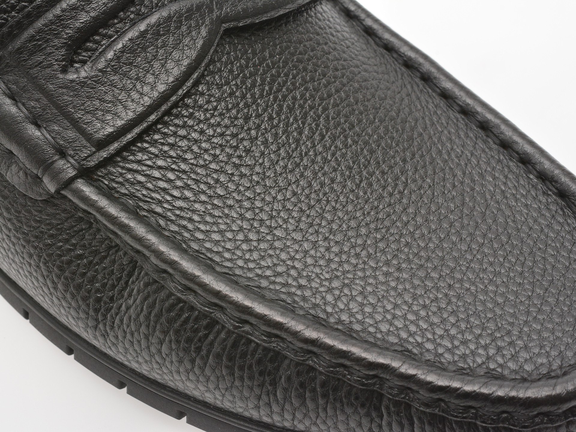 Mocasini OTTER negri, MU139, din piele naturala