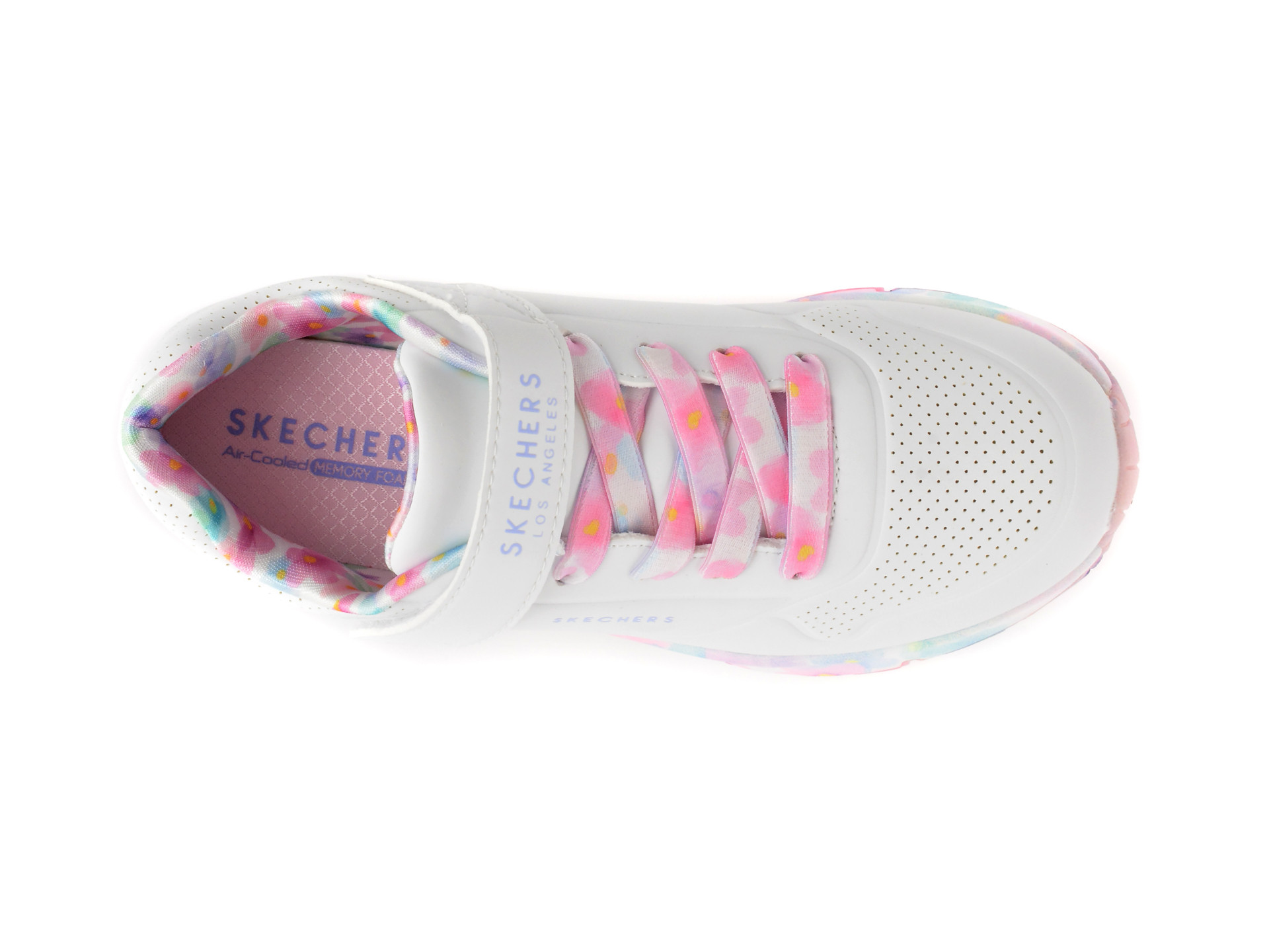 Pantofi sport SKECHERS albi, UNO GEN1, din piele ecologica