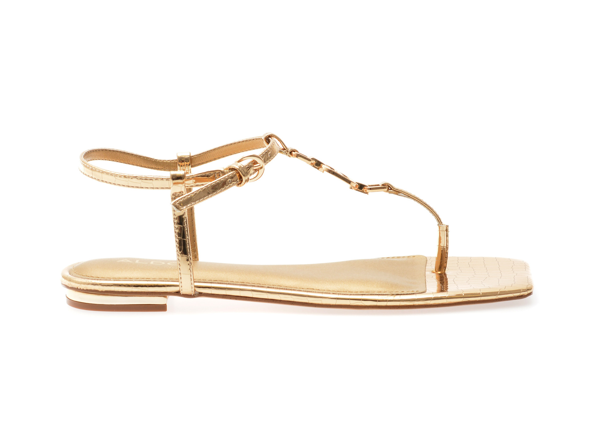 Sandale ALDO aurii, LORENZA 711, din piele ecologica