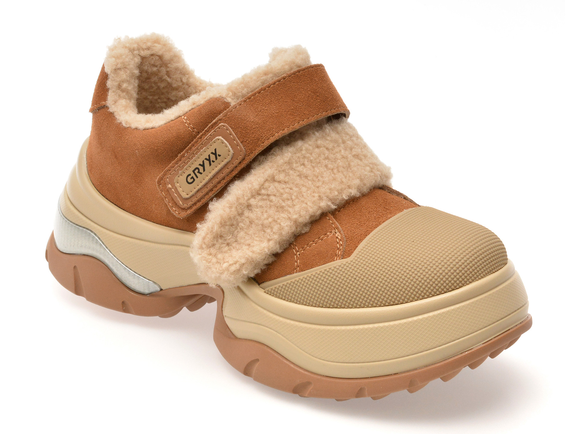 Pantofi GRYXX maro, 1681, din piele naturala