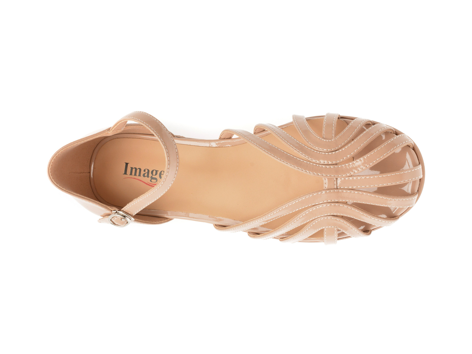 Sandale IMAGE nude, 1369G20, din piele naturala lacuita