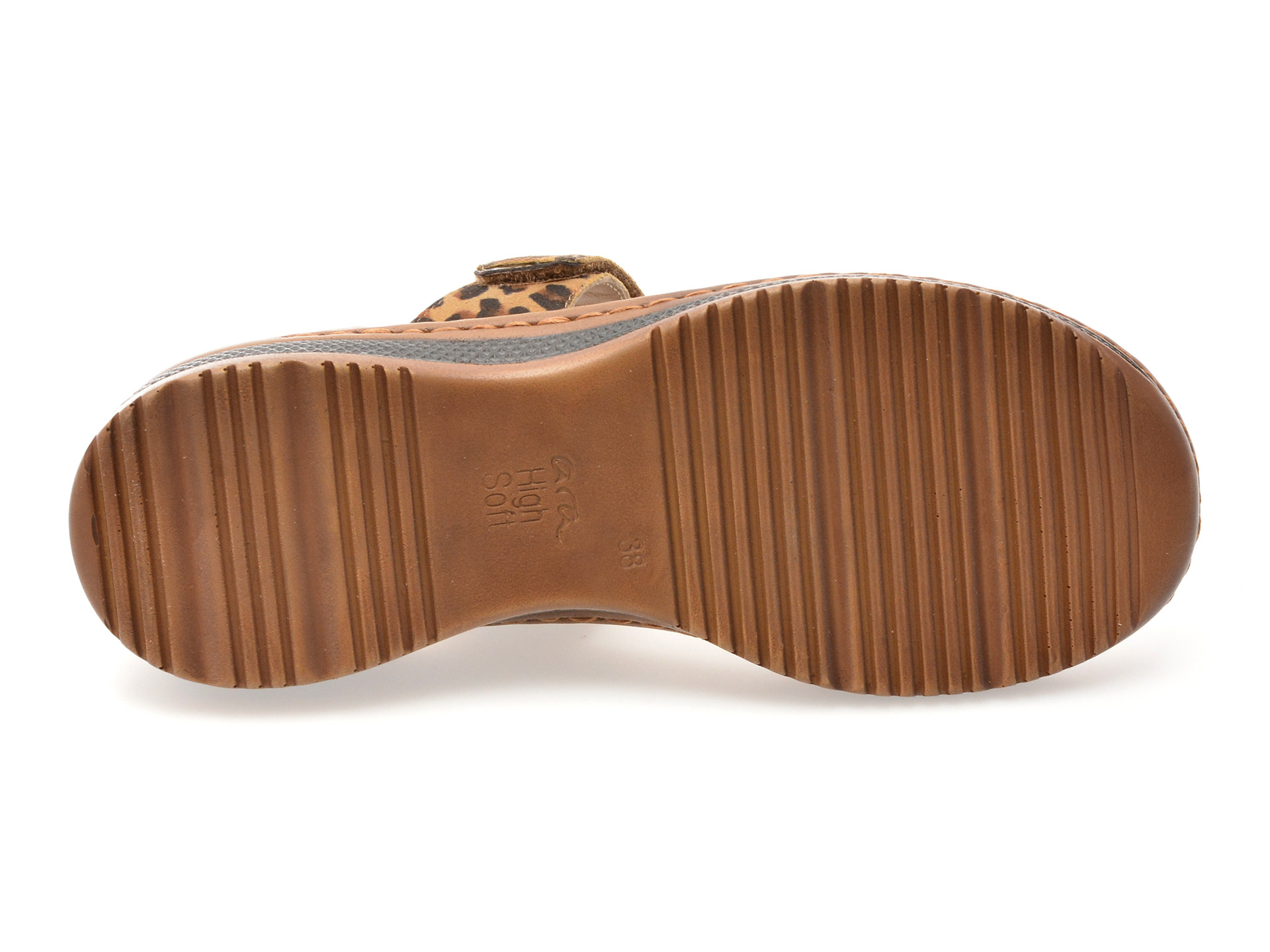 Papuci ARA maro, 29003, din piele ecologica