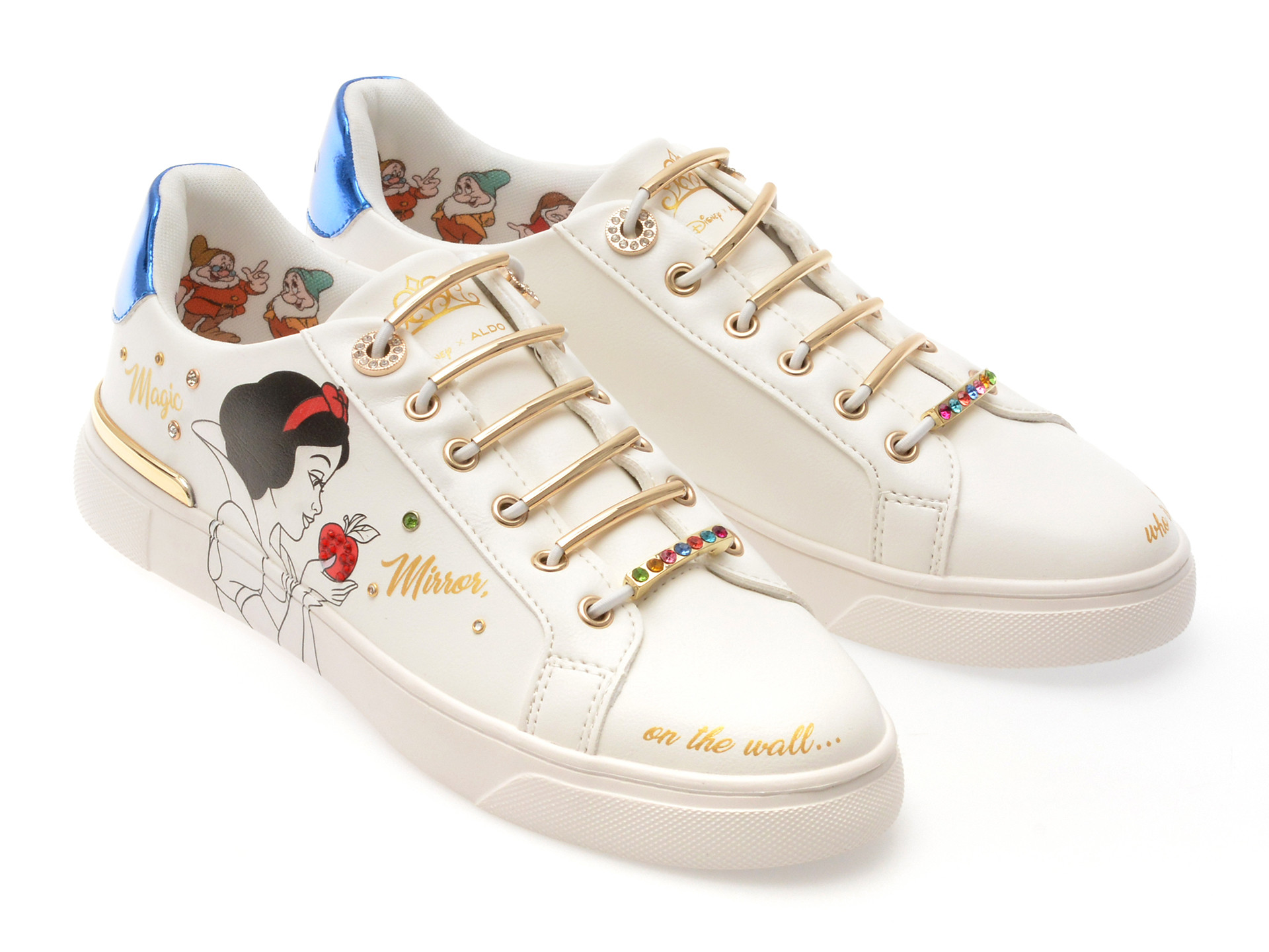 Pantofi sport ALDO albi, SNOW WHITE KICKS 110, din piele ecologica