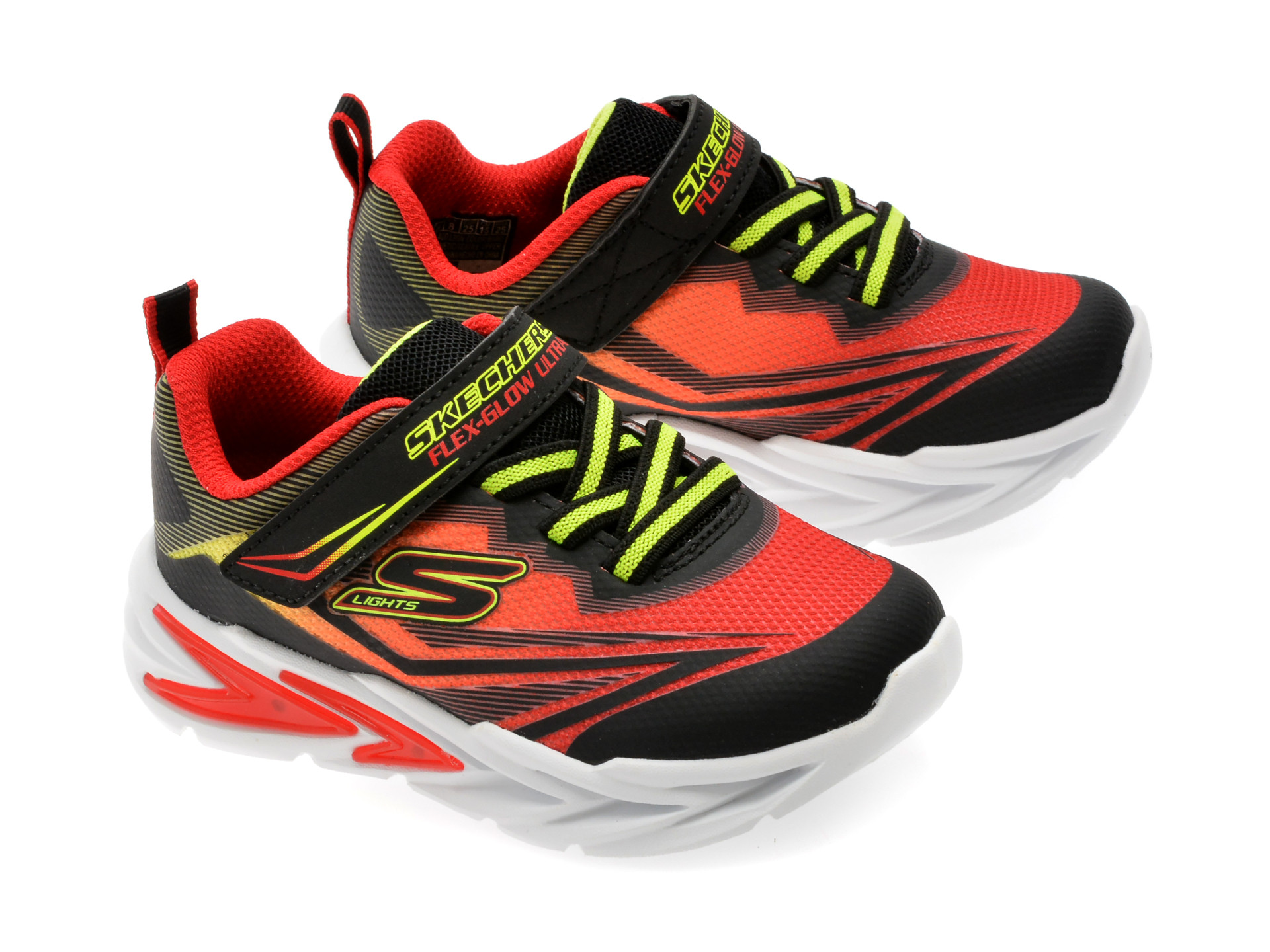 Pantofi sport SKECHERS negri, FLEX-GLOW ULTRA, din material textil