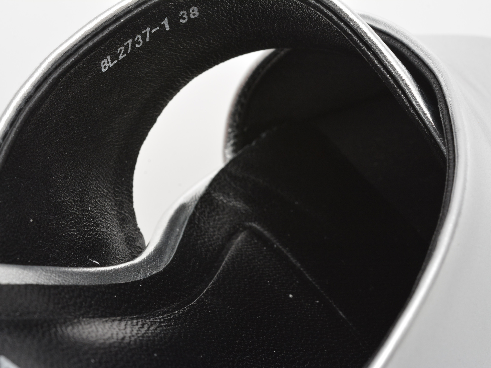 Papuci EPICA argintii, 2737, din piele naturala