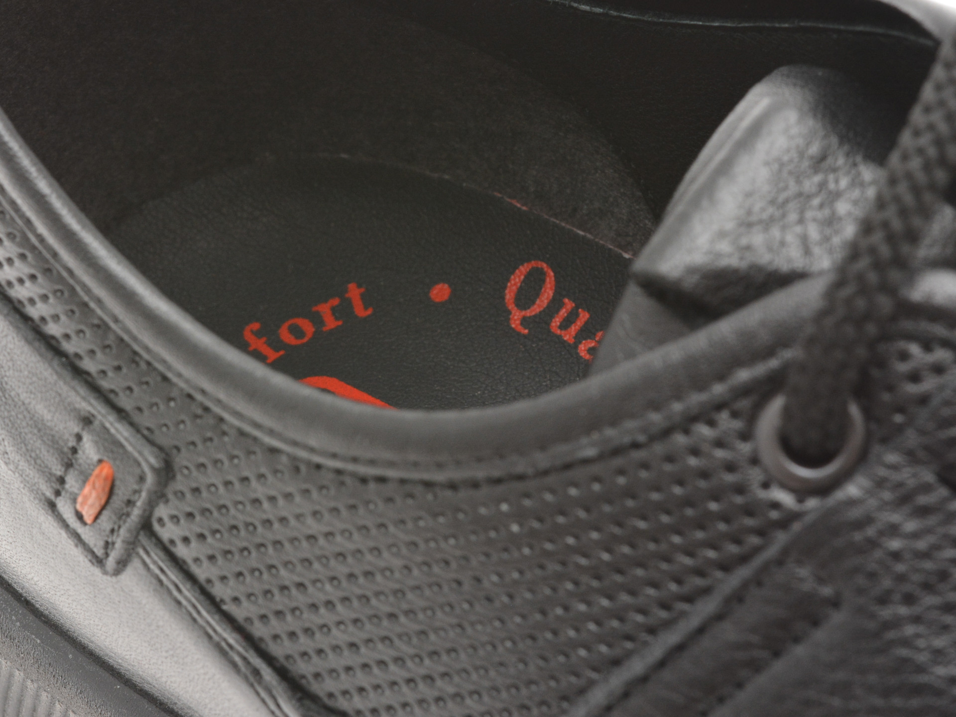 Pantofi sport OTTER negri, MISE121, din piele naturala