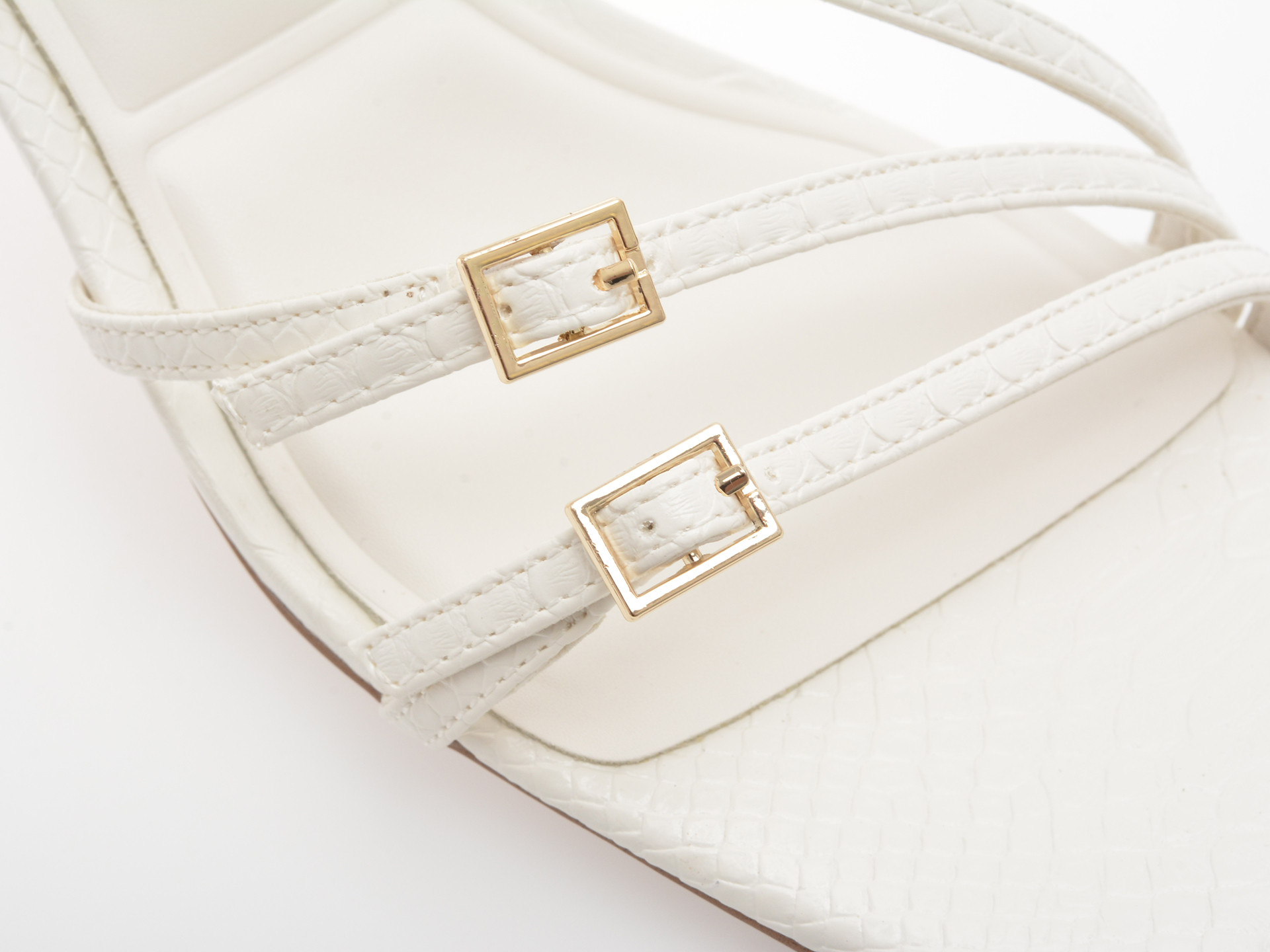 Sandale elegante ALDO albe, HARLIE 100, din piele ecologica