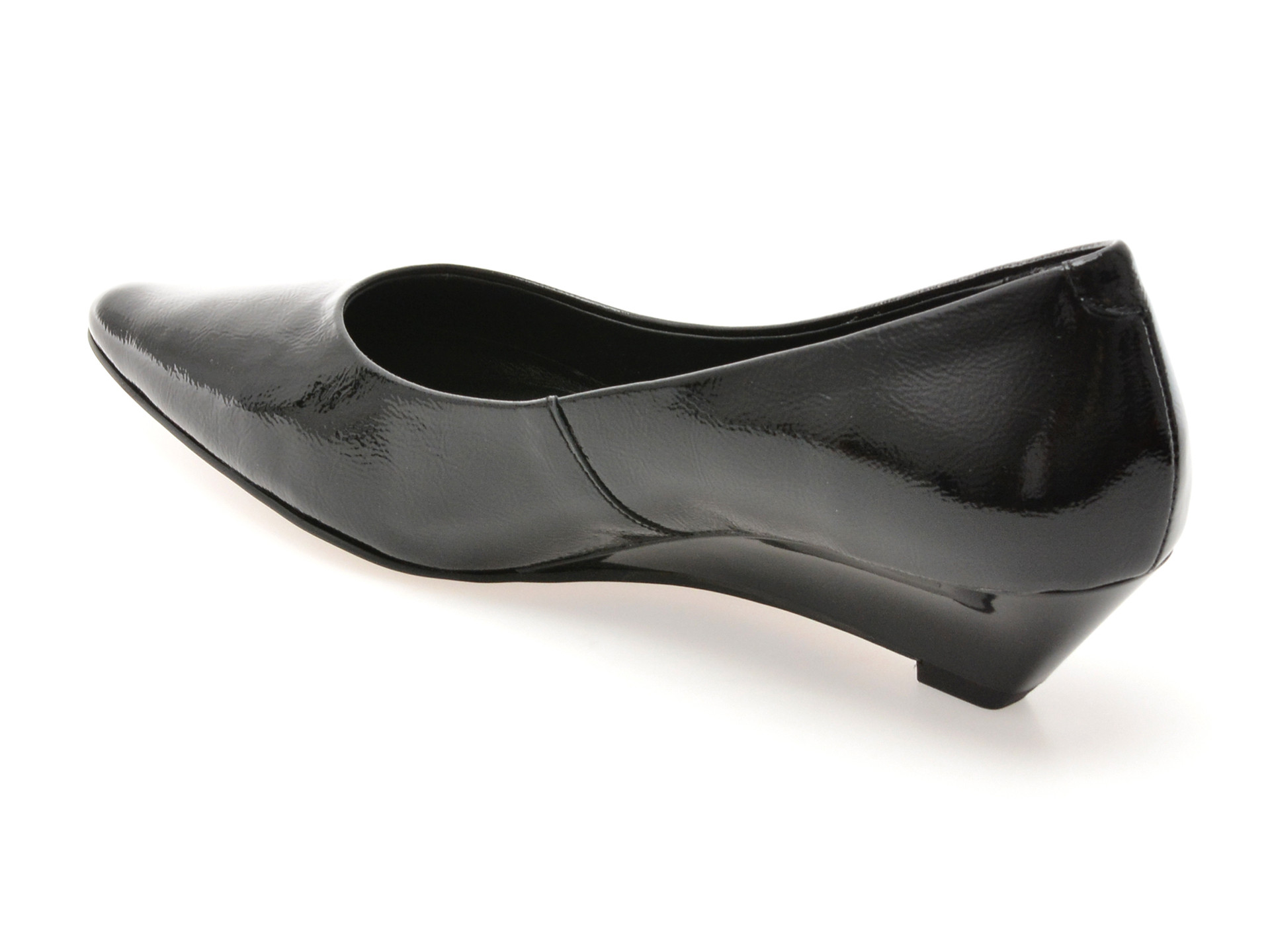 Pantofi EPICA negri, B232, din piele naturala lacuita