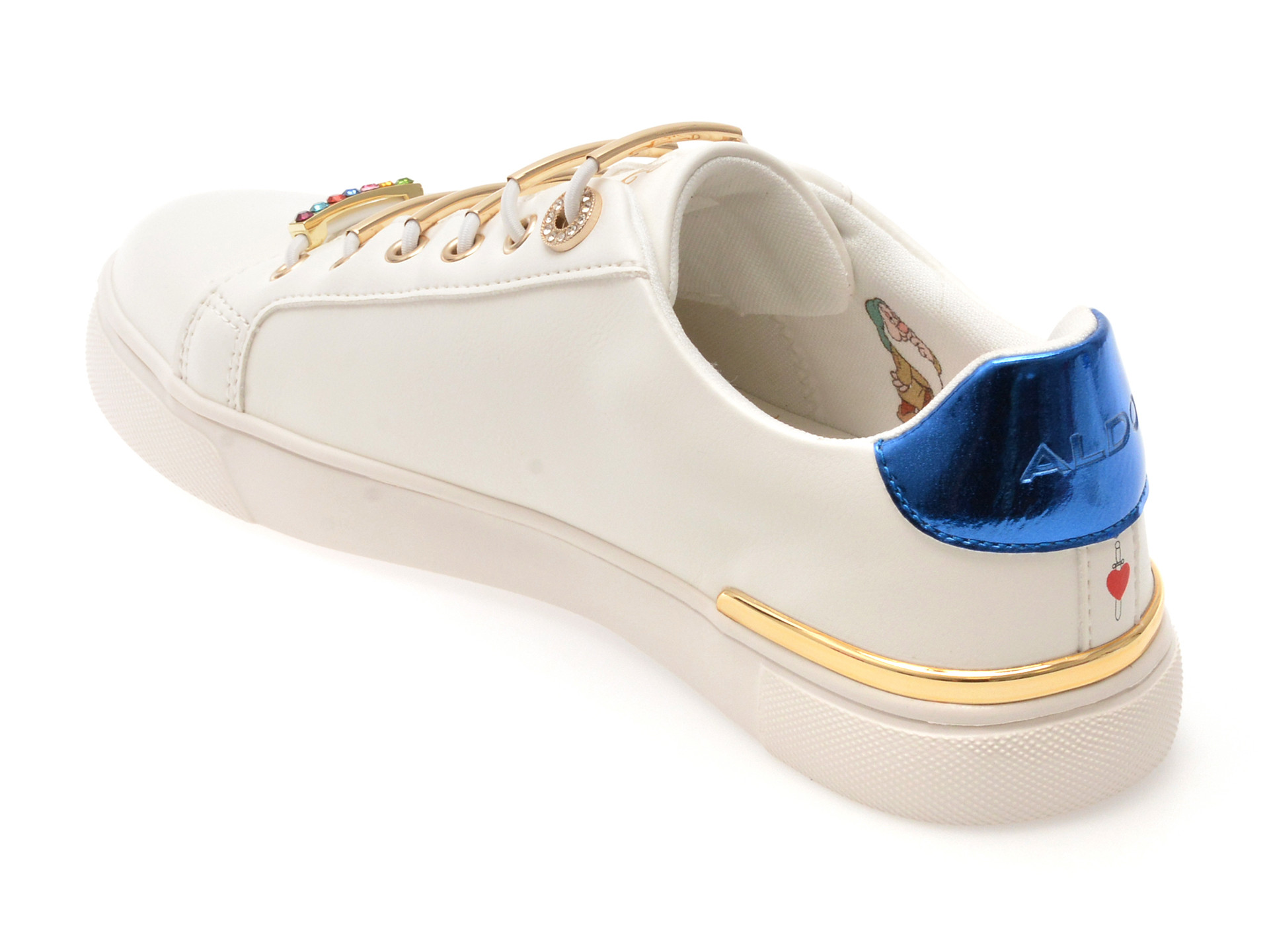 Pantofi sport ALDO albi, SNOW WHITE KICKS 110, din piele ecologica