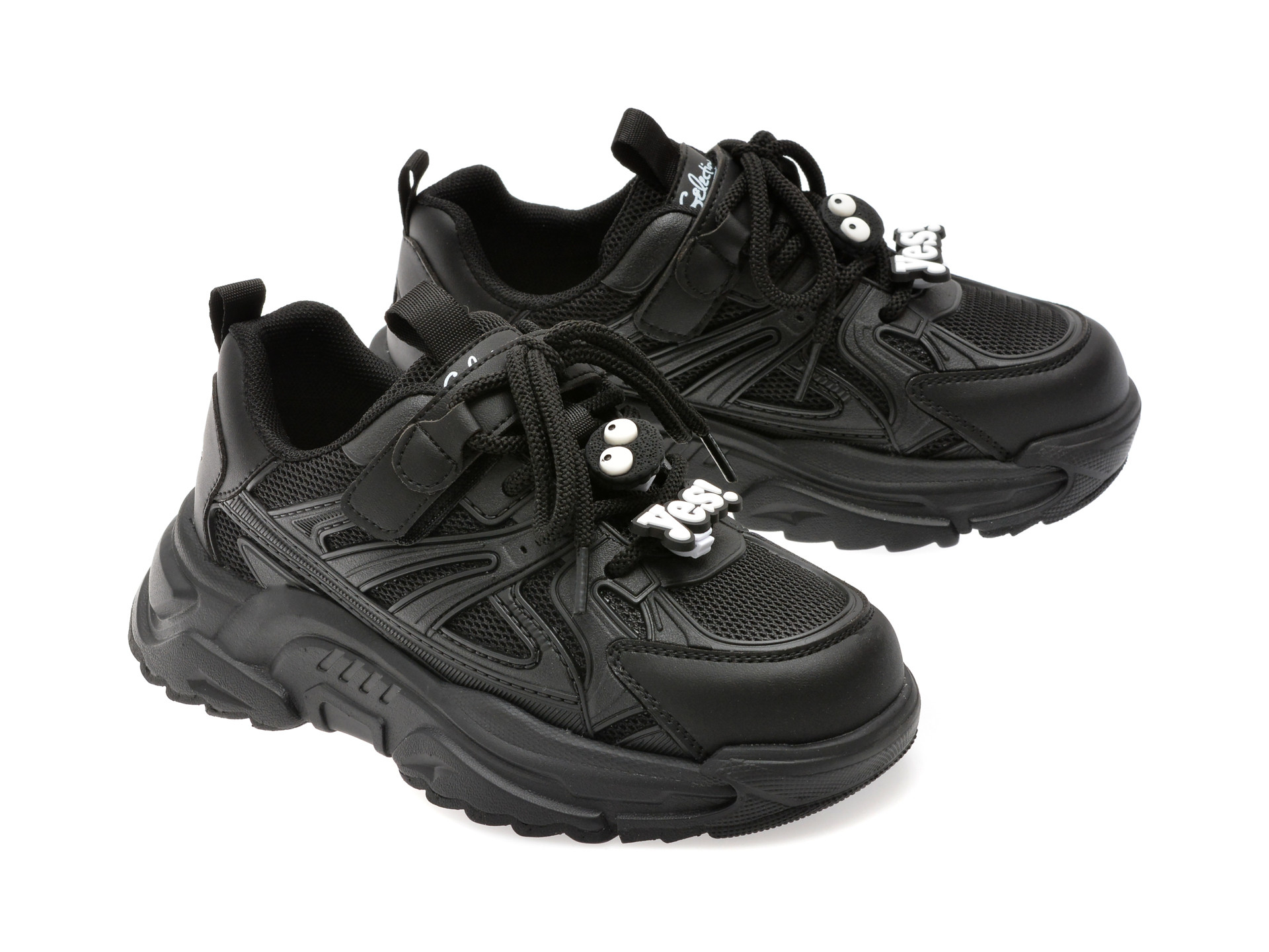 Pantofi sport SELECTION KIDS negri, 2510, din material textil