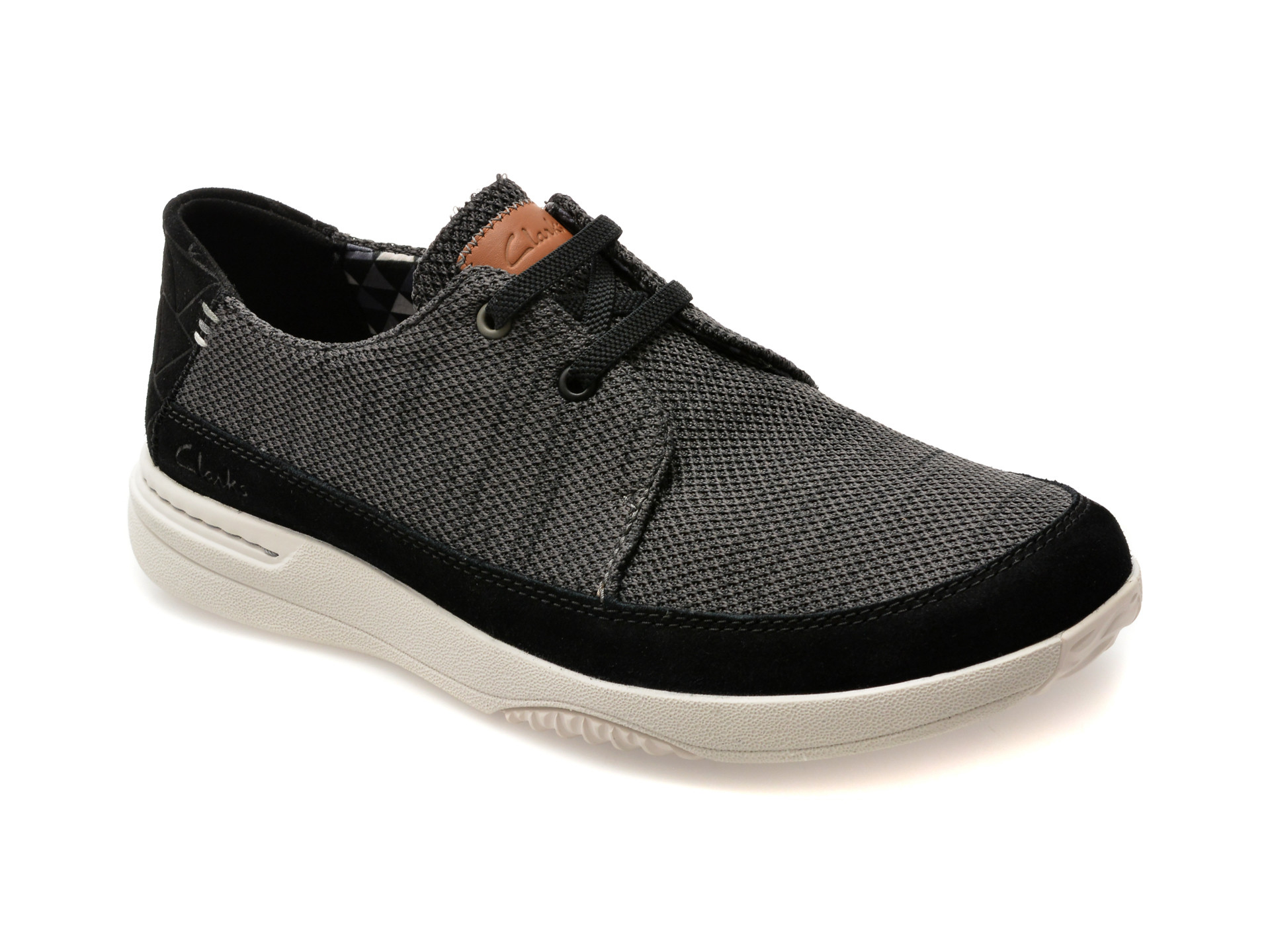 Pantofi sport CLARKS negri, EASEWAY LACE, din material textil