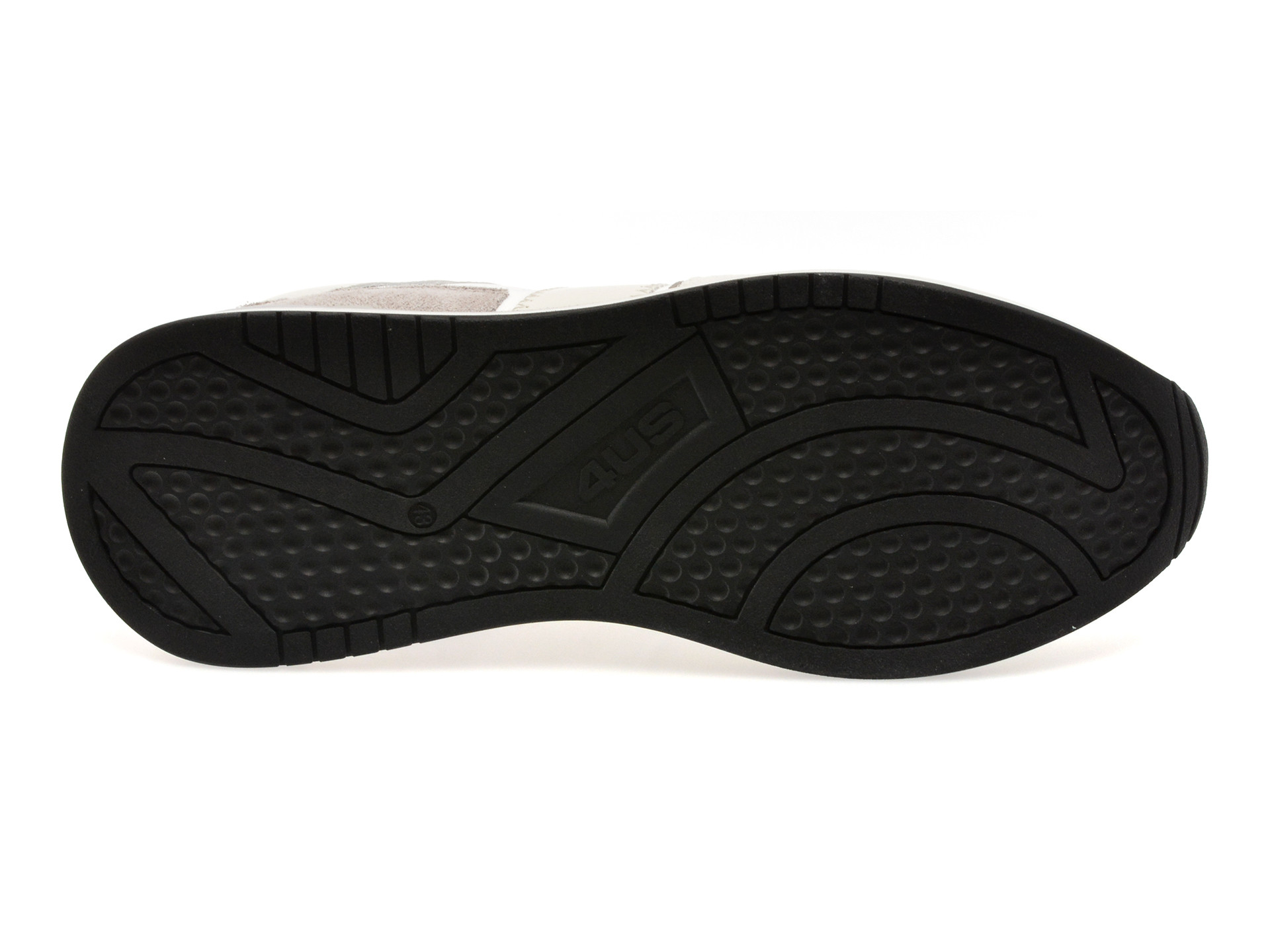 Pantofi sport 4US albi, SEAN 400, din material textil